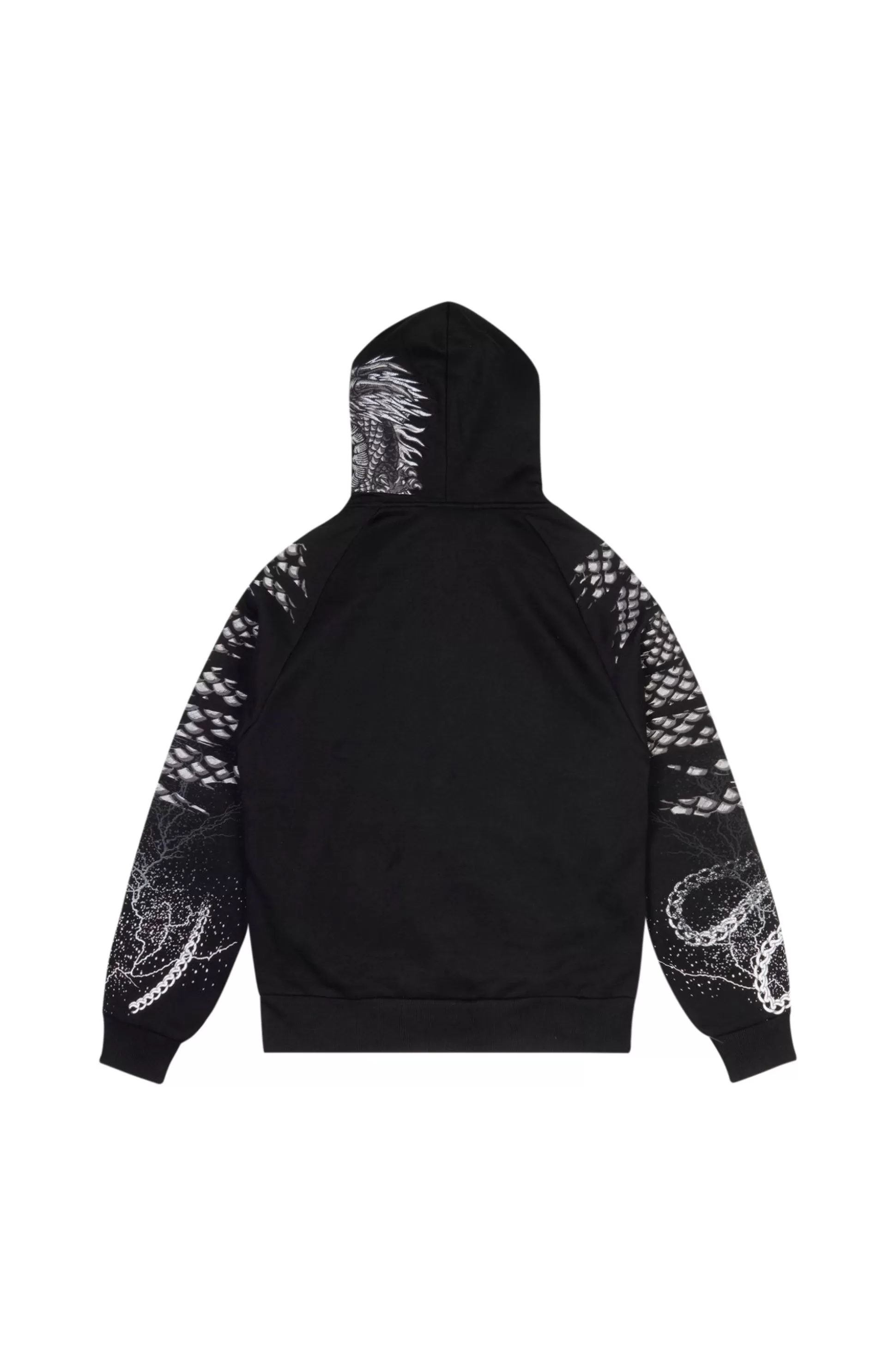 Smoke Rise Aisan Embroidered Hoodie Black New