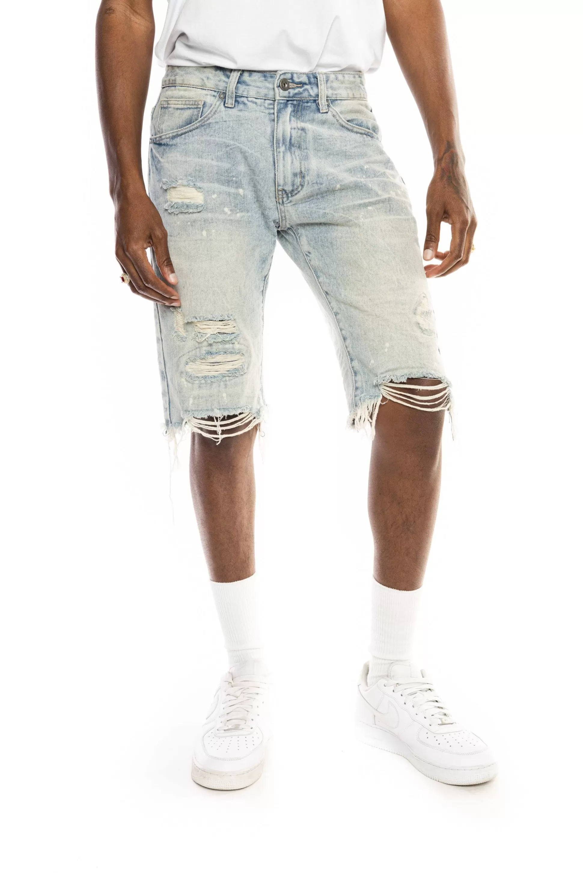 Smoke Rise Basic Denim Shorts Suffolk Blue Discount