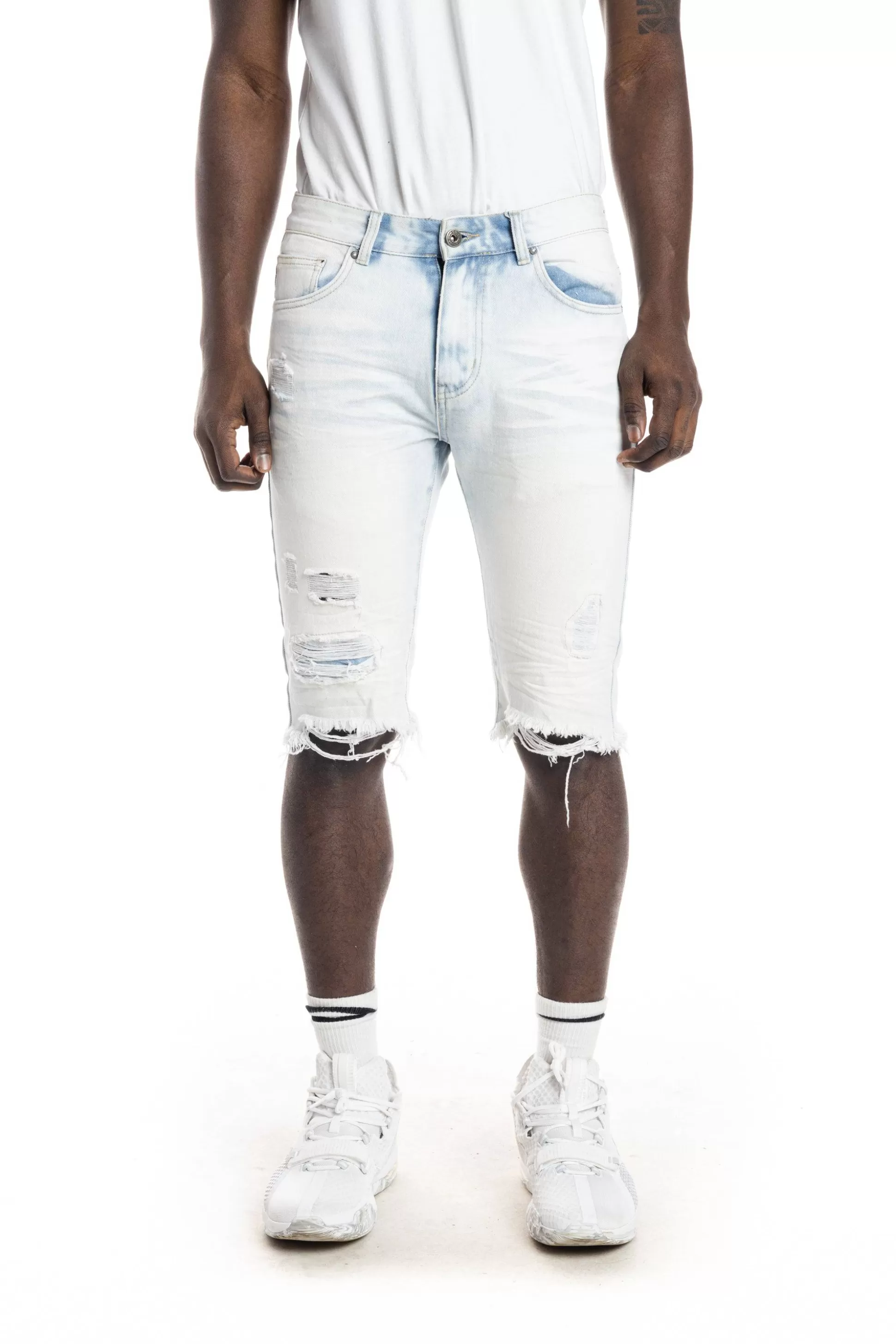 Smoke Rise Basic Denim Shorts (13.5") Pale Blue Online