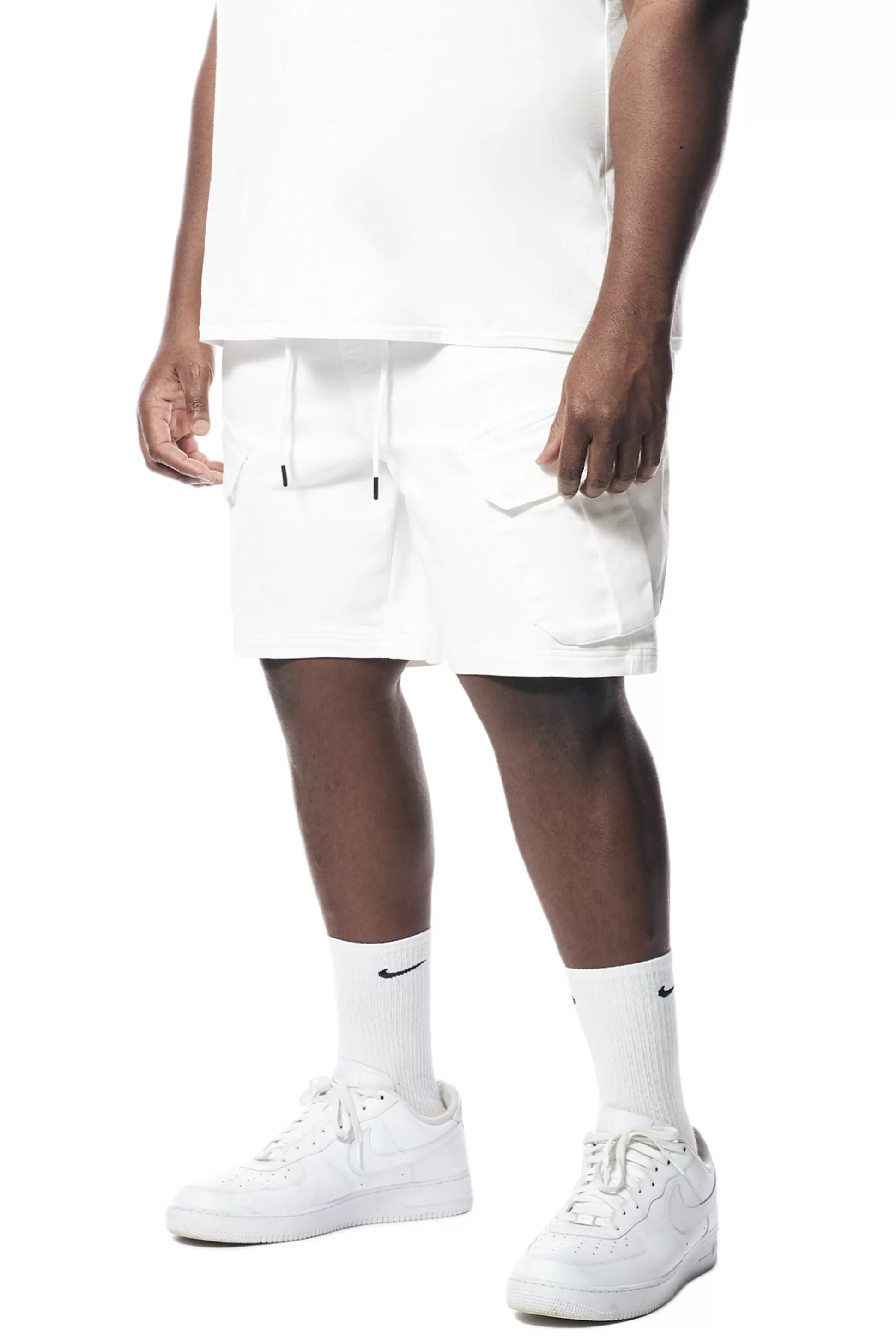 Smoke Rise Big & Tall - Essential Knit Twill Cargo Shorts White Hot