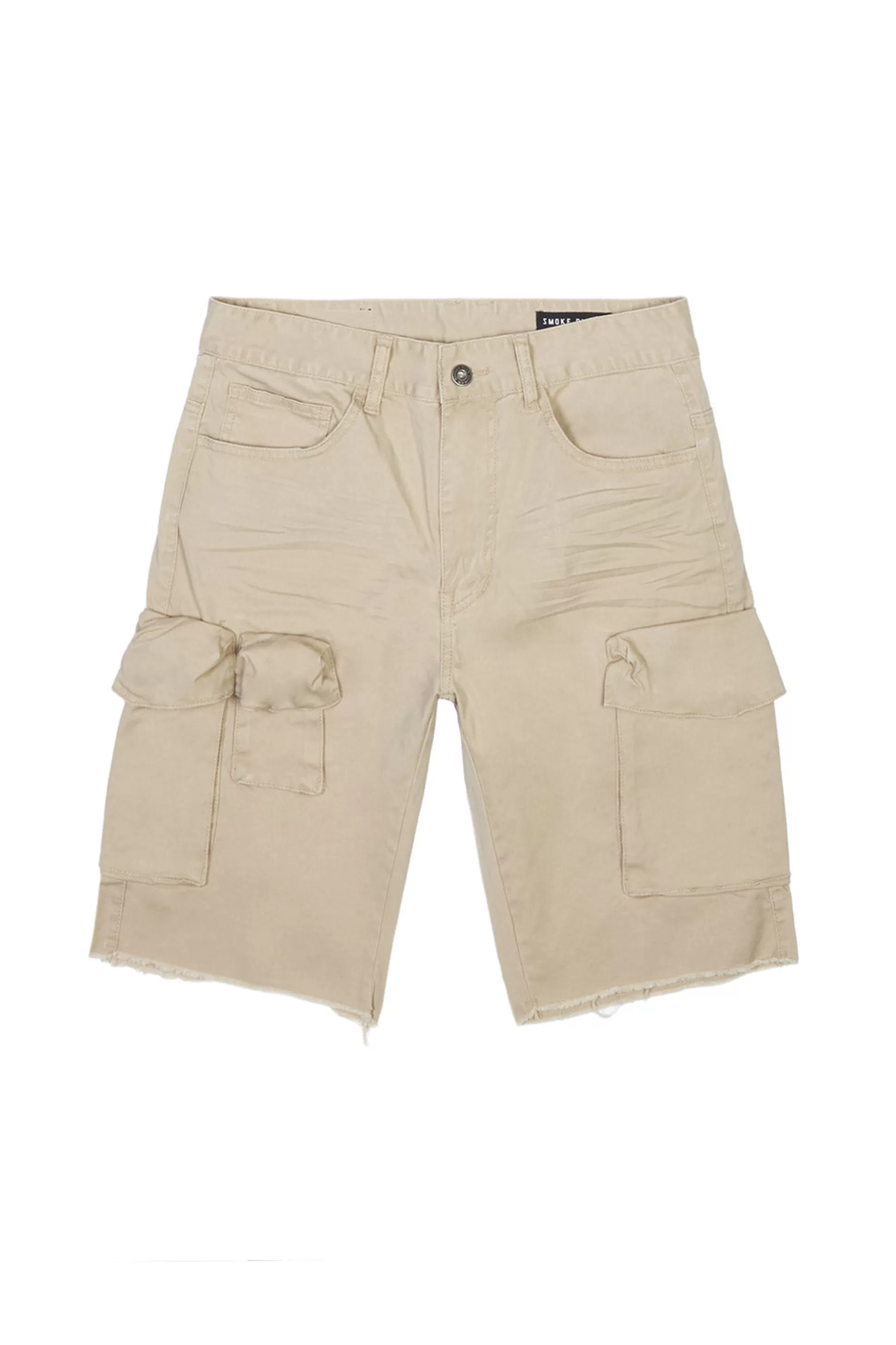 Smoke Rise Big & Tall - Garment Washed Twill Cargo Shorts Sand Hot