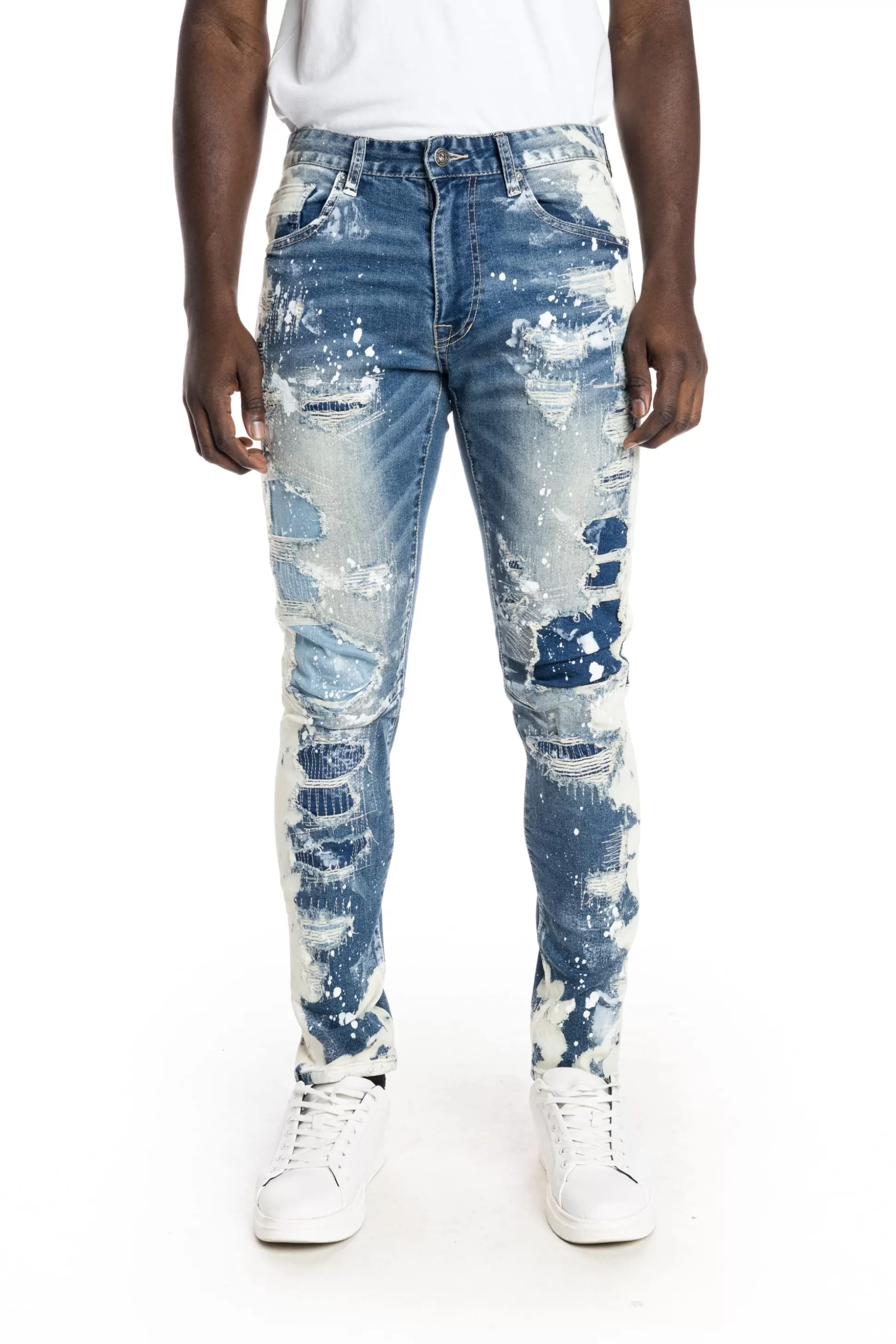 Smoke Rise Bleach Fashion Jeans Marshall Blue Discount