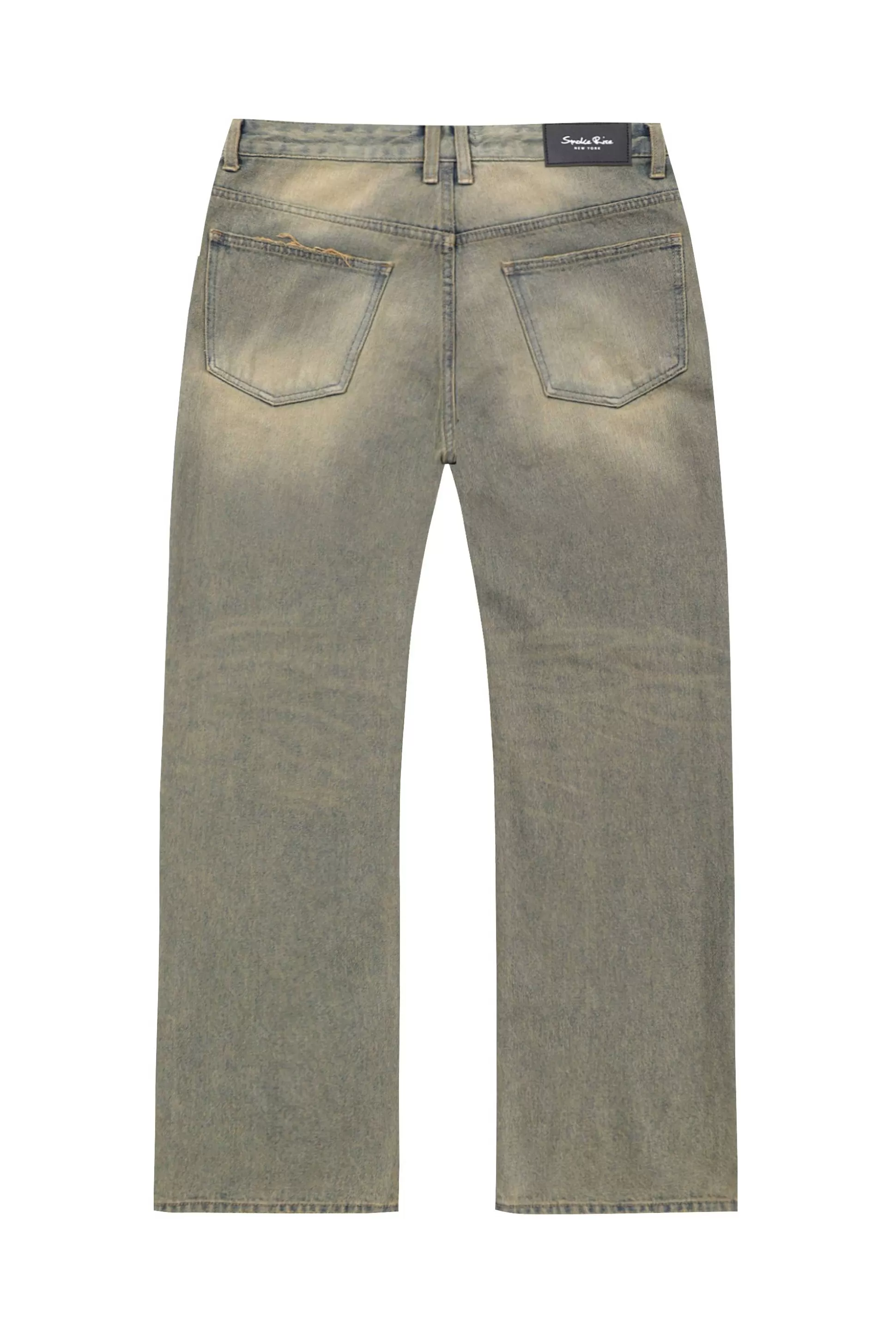 Smoke Rise Brown Tinted Denim Pants Bronze Blue Cheap