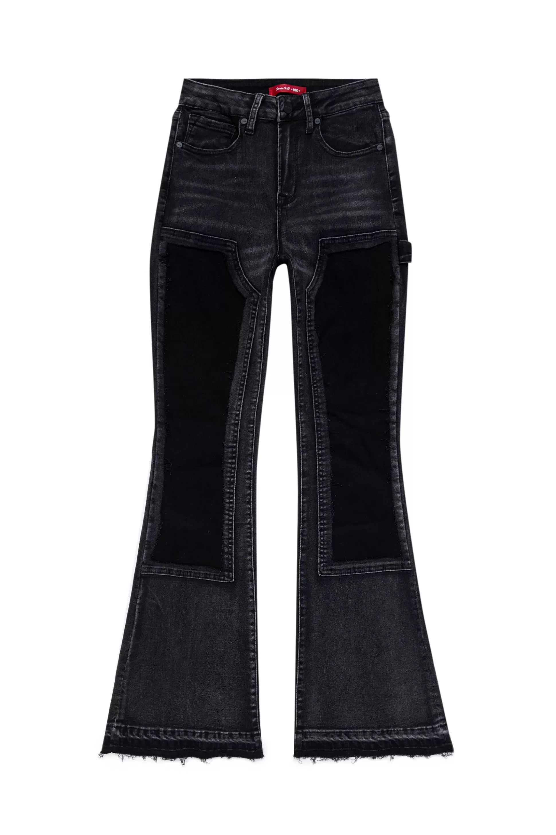 Smoke Rise Carpenter Fashion Denim Pants Shooting Star Black Sale