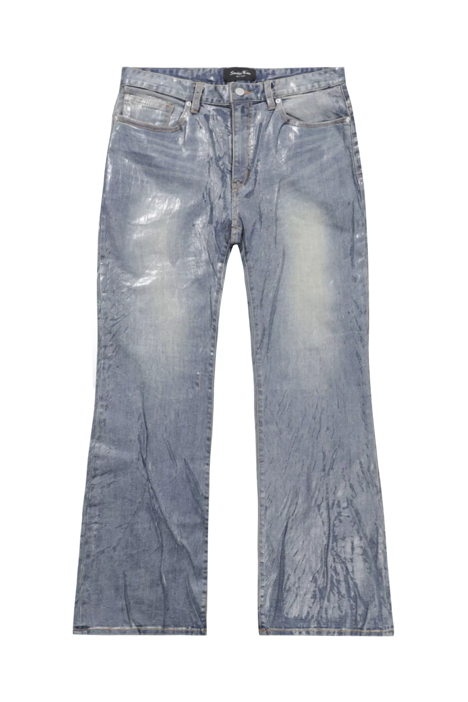 Smoke Rise Clear Foil Denim Pants Clear Foil Blue Best