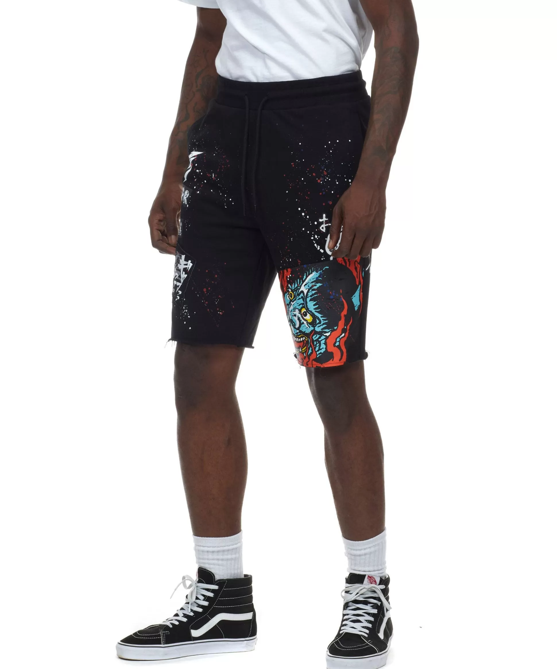 Smoke Rise Demon Fleece Shorts Black Outlet