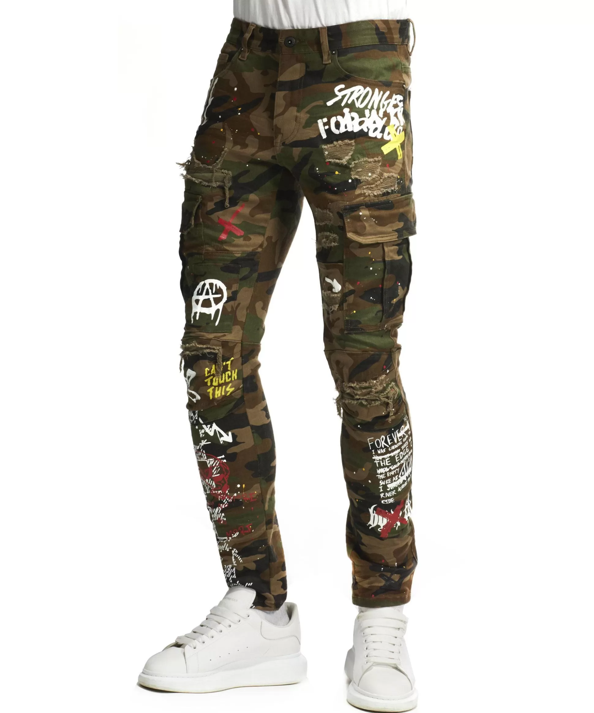 Smoke Rise Doodle Cargo Pants Woodland Camo Cheap