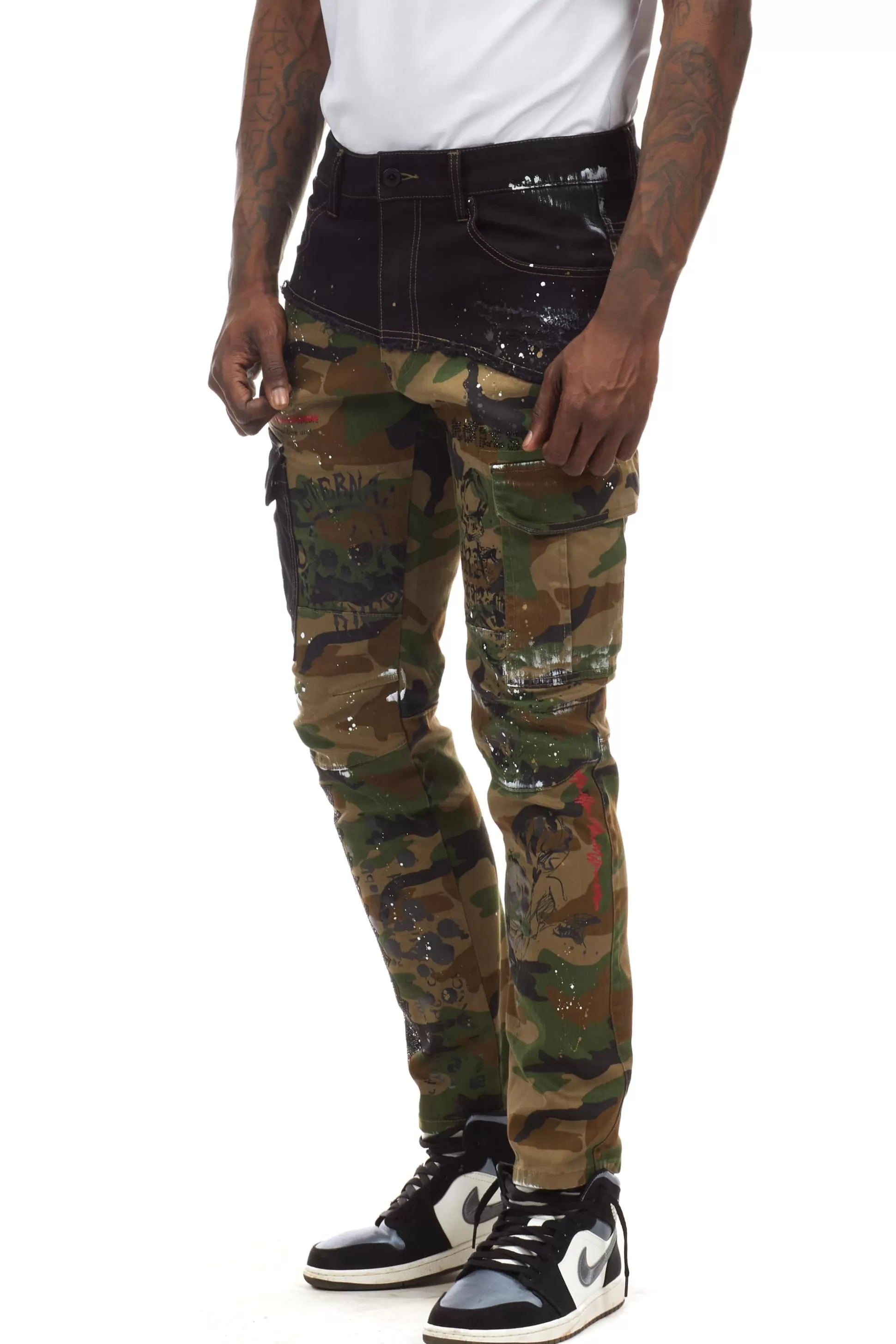 Smoke Rise Doodle Fashion Twill Pants Wood Camo Flash Sale