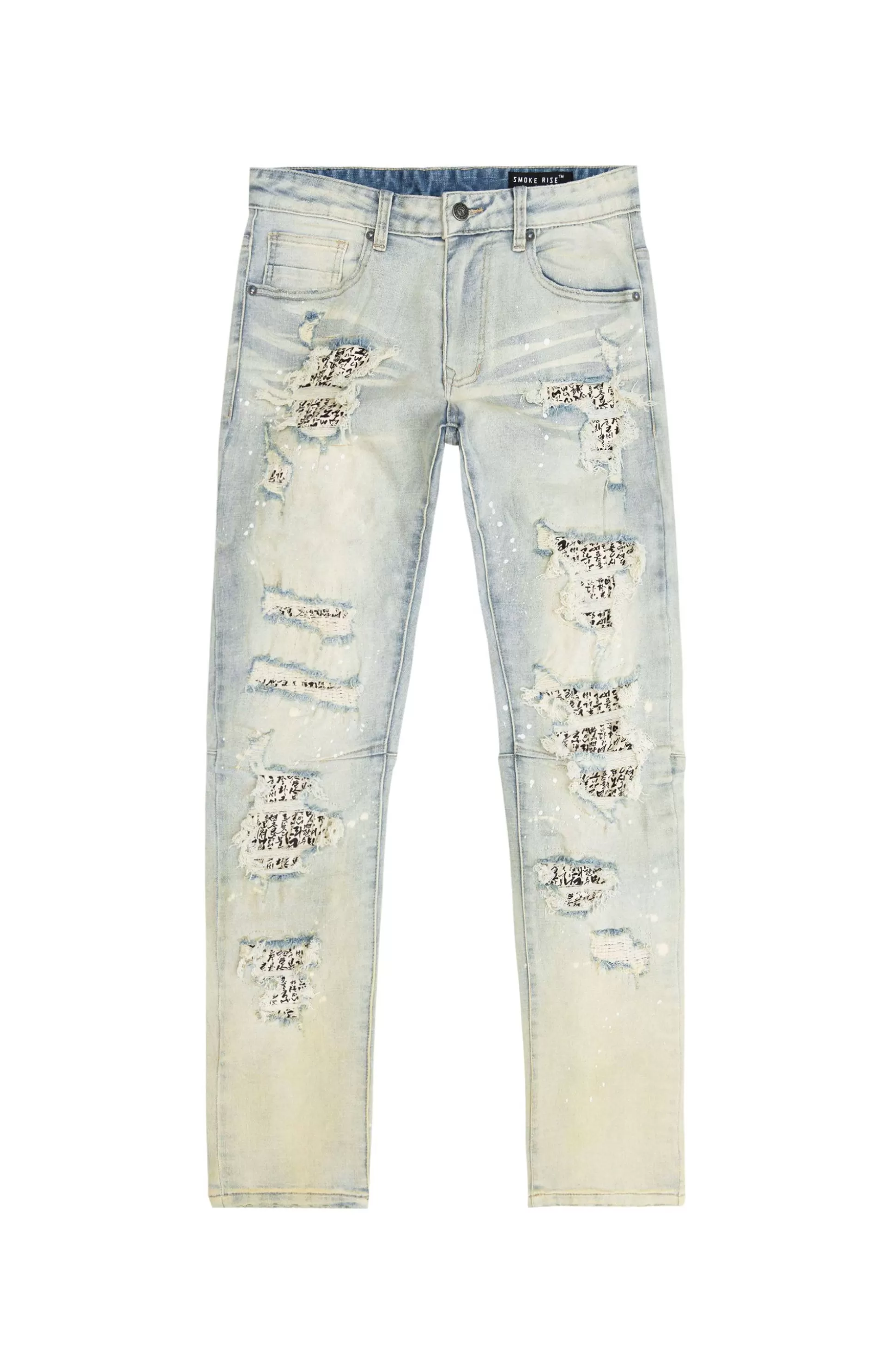 Smoke Rise Doodling Jeans Ombre Blue Best Sale