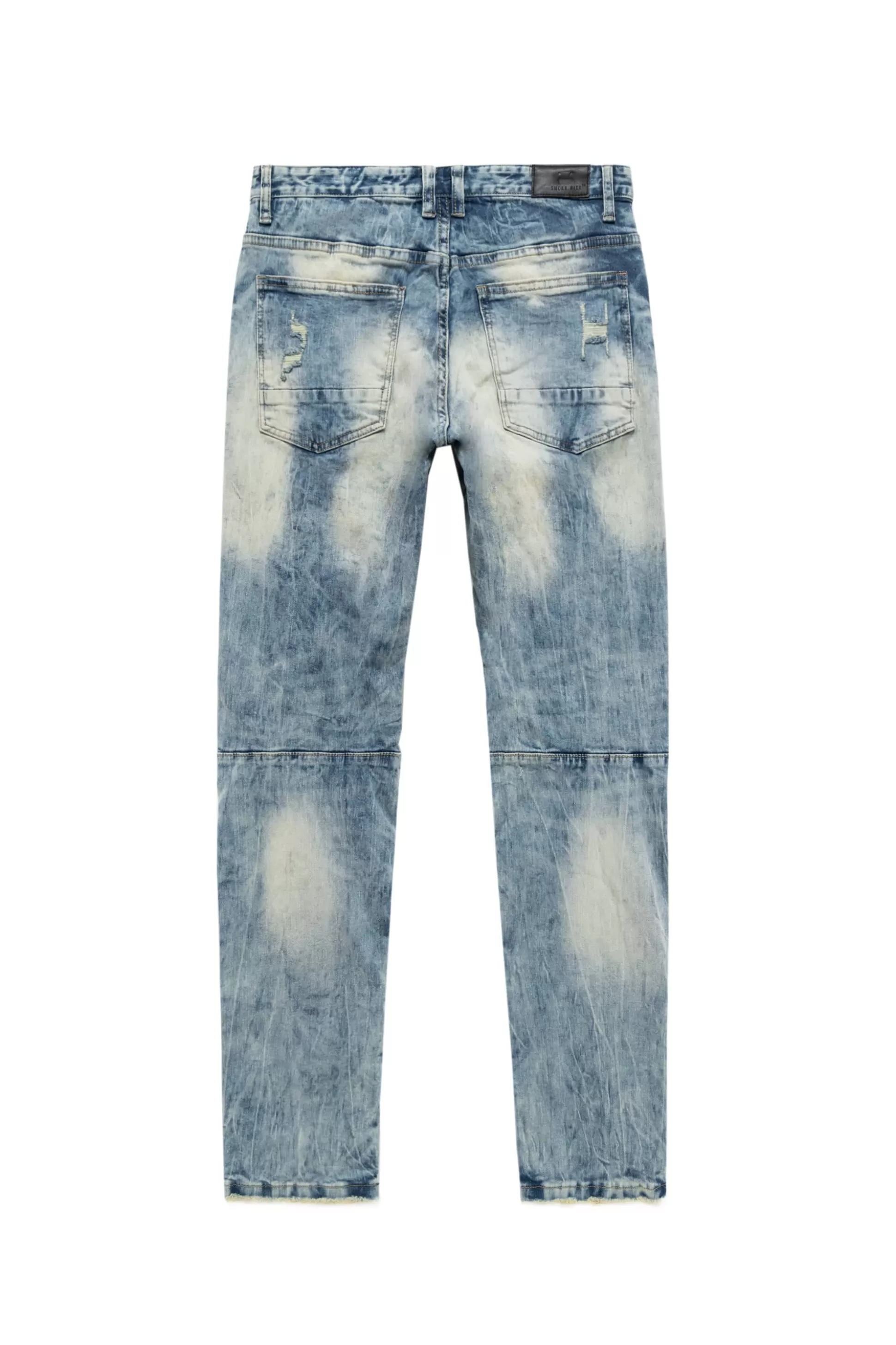 Smoke Rise Double Layered Heavy Rip & Repair Jeans Teaneck Blue Sale