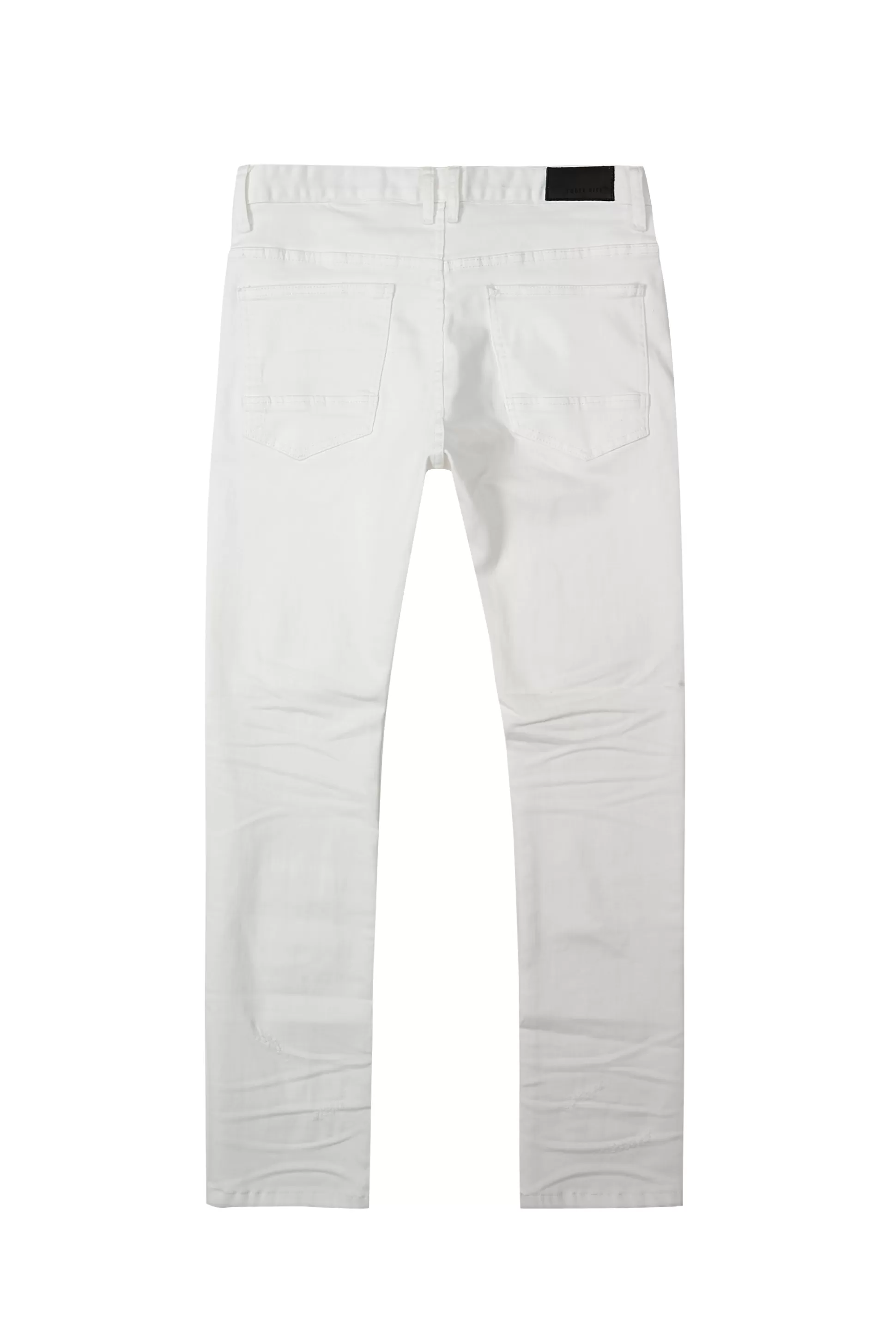 Smoke Rise Essential Slim Denim Jeans White Cheap