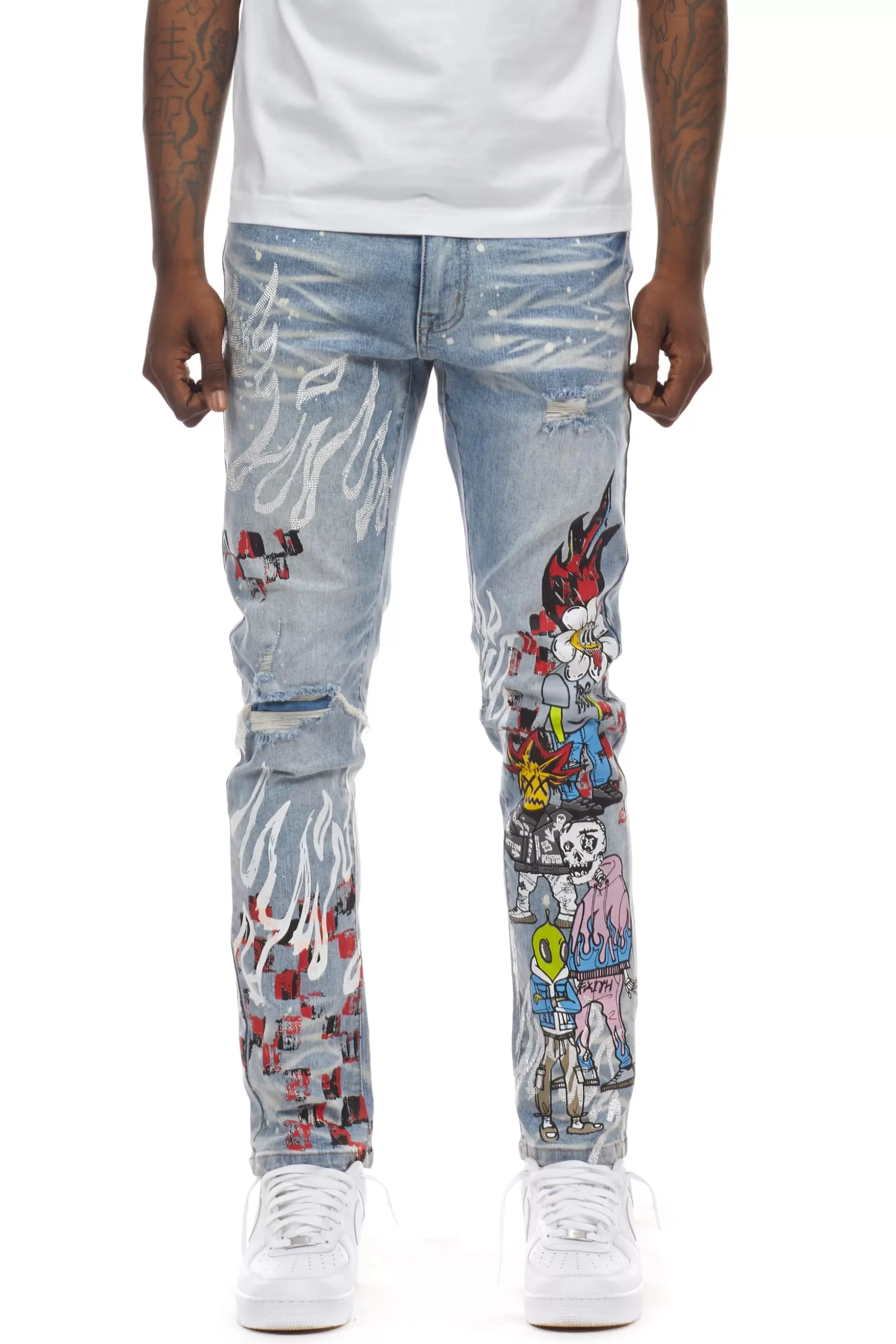 Smoke Rise Flame Fashion Jeans Preston Blue Online