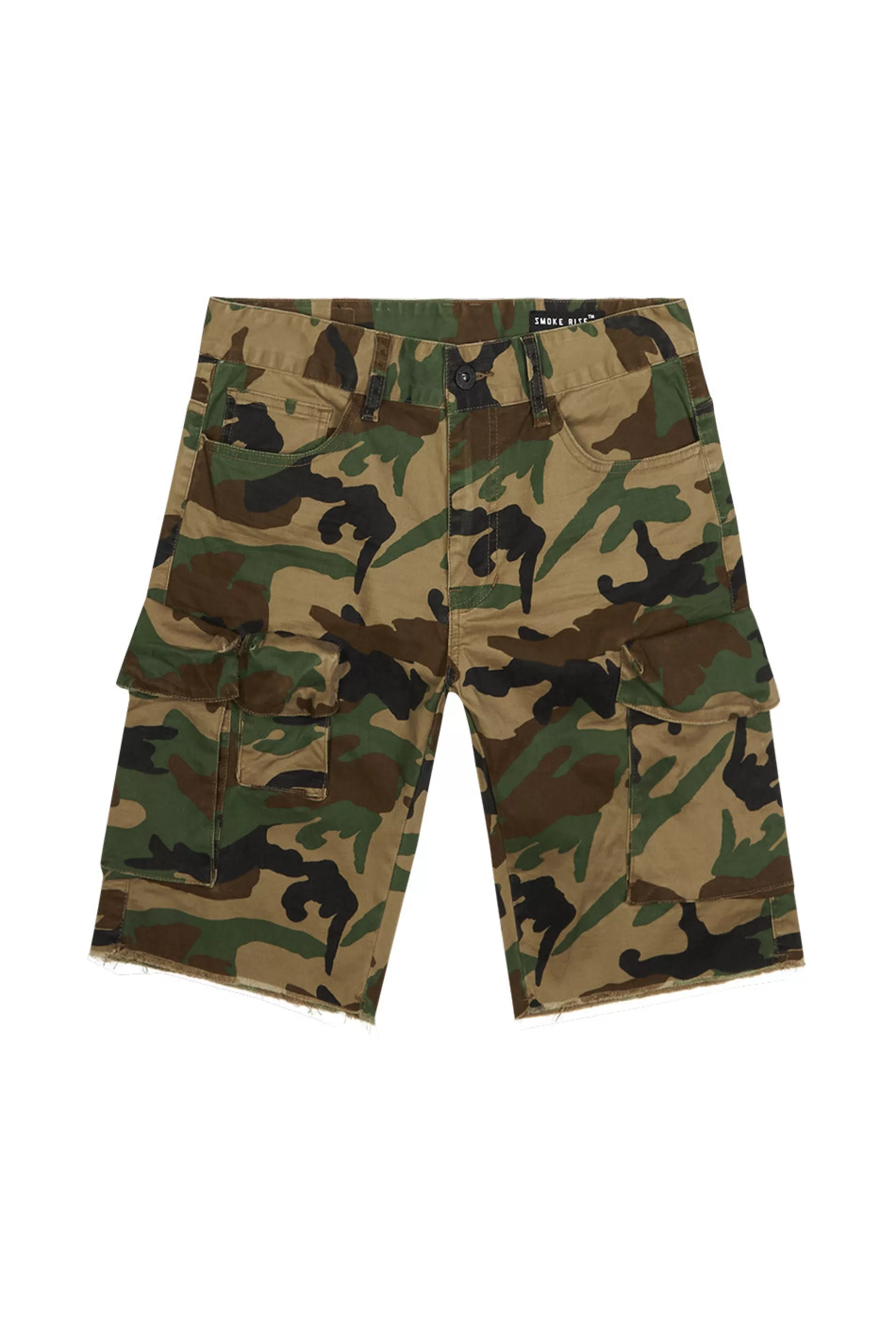 Smoke Rise Garment Washed Twill Cargo Shorts Wood Camo Sale