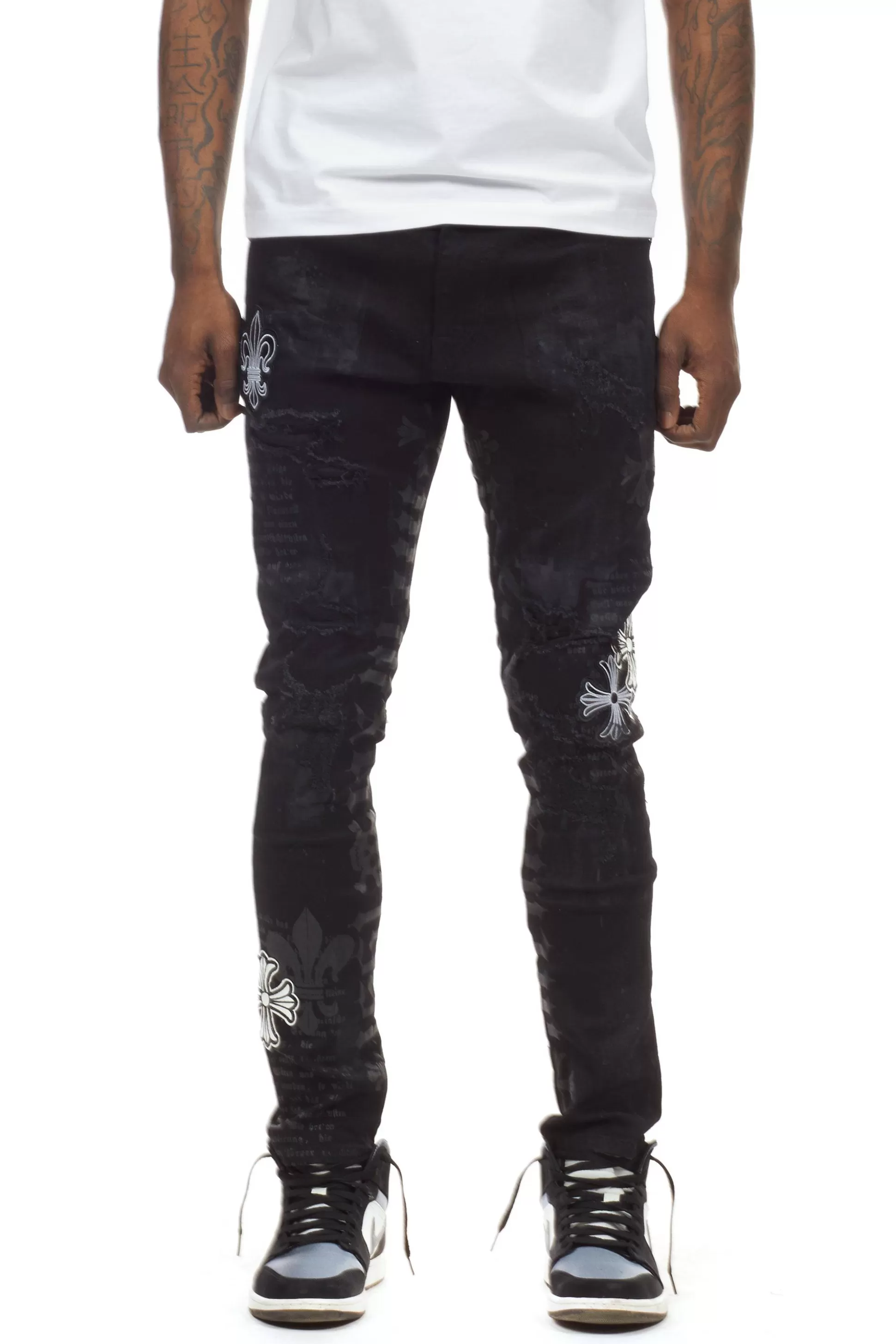 Smoke Rise Gothic Fashion Jeans Jet Black Store