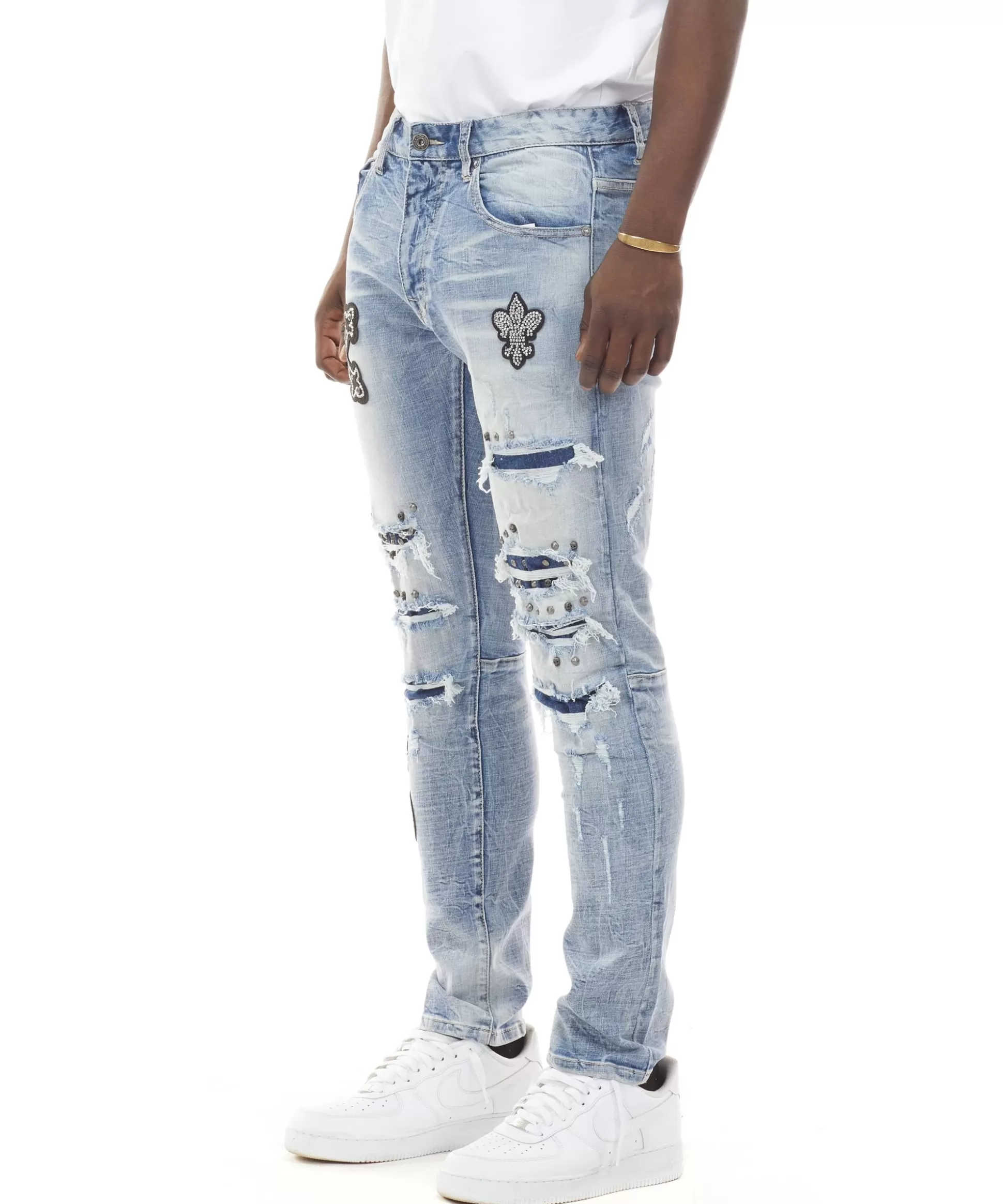 Smoke Rise Gothic Fashion Jeans Canal Blue New