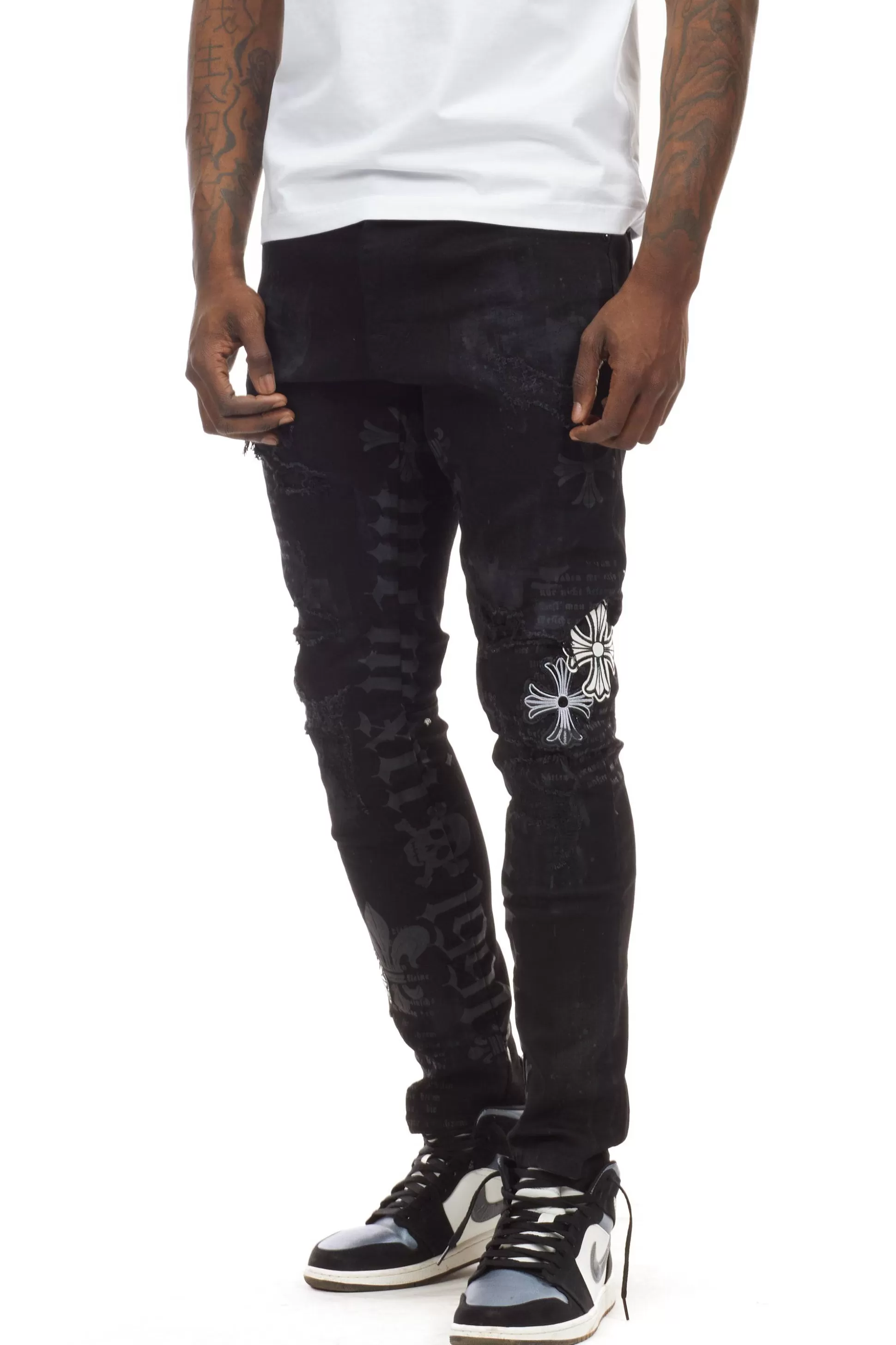 Smoke Rise Gothic Fashion Jeans Jet Black Store