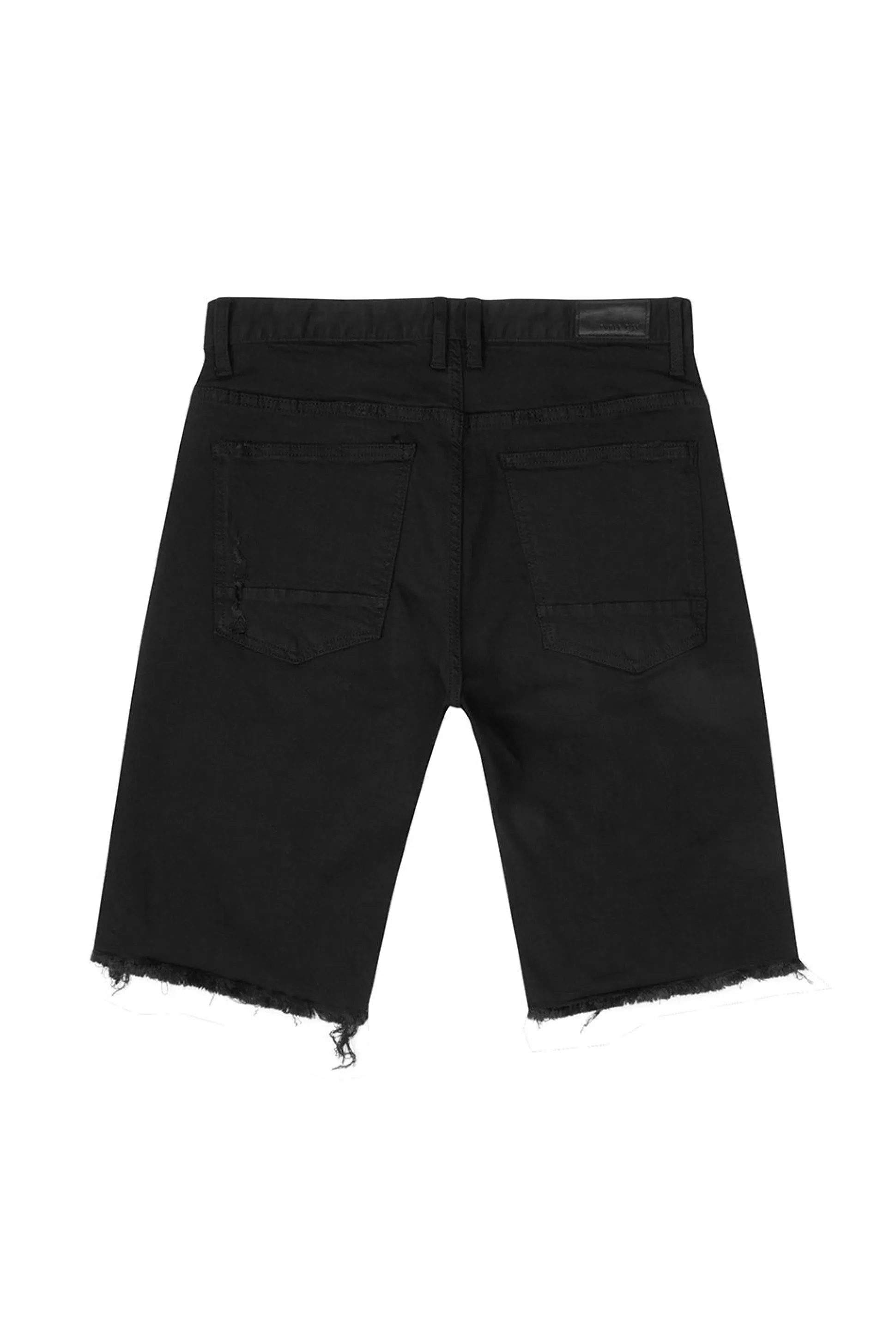 Smoke Rise Gun Shot & Grinding Effects Jean Shorts Black Hot