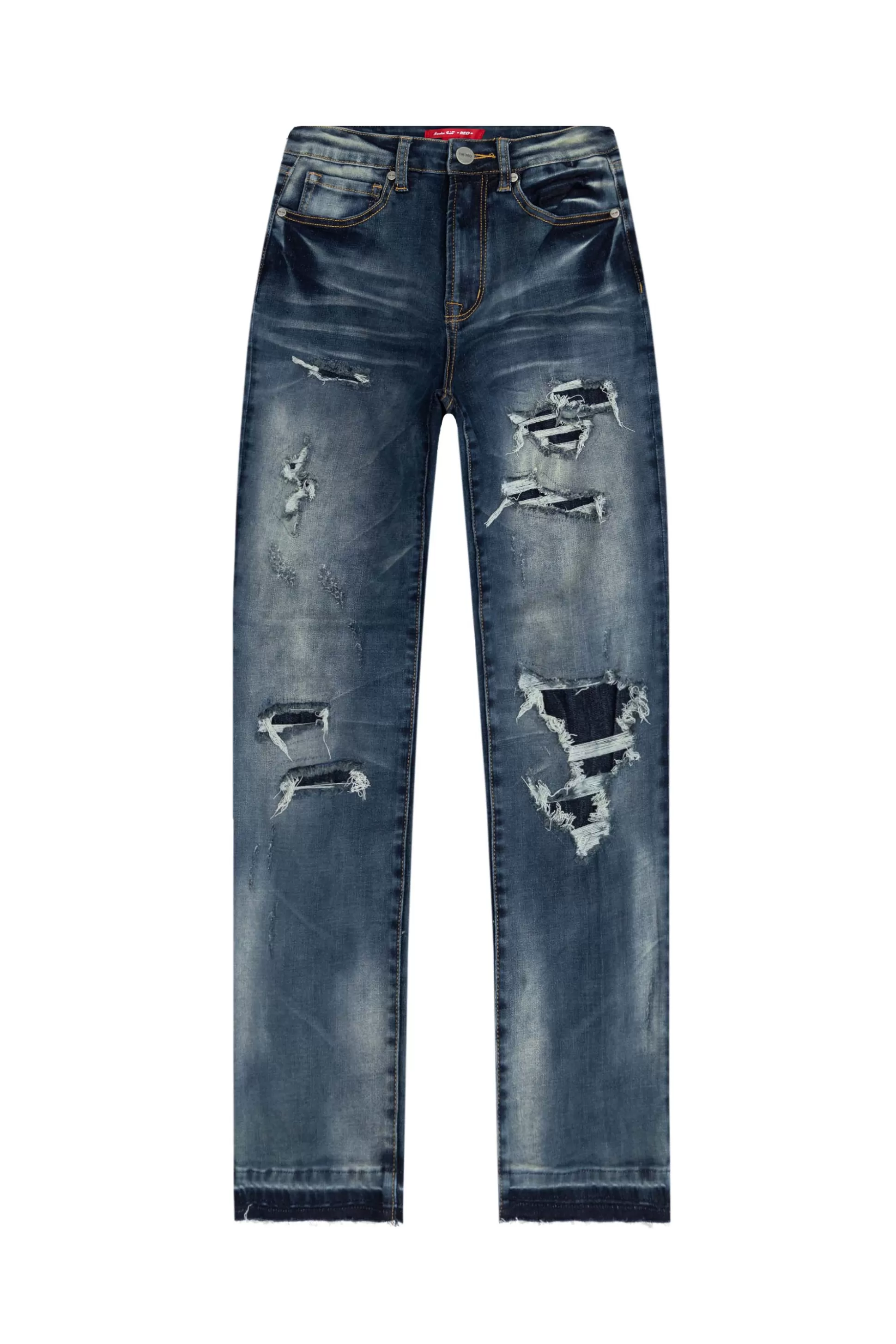 Smoke Rise Heavy Ripoff Basic Denim Pants Rio Blue Outlet