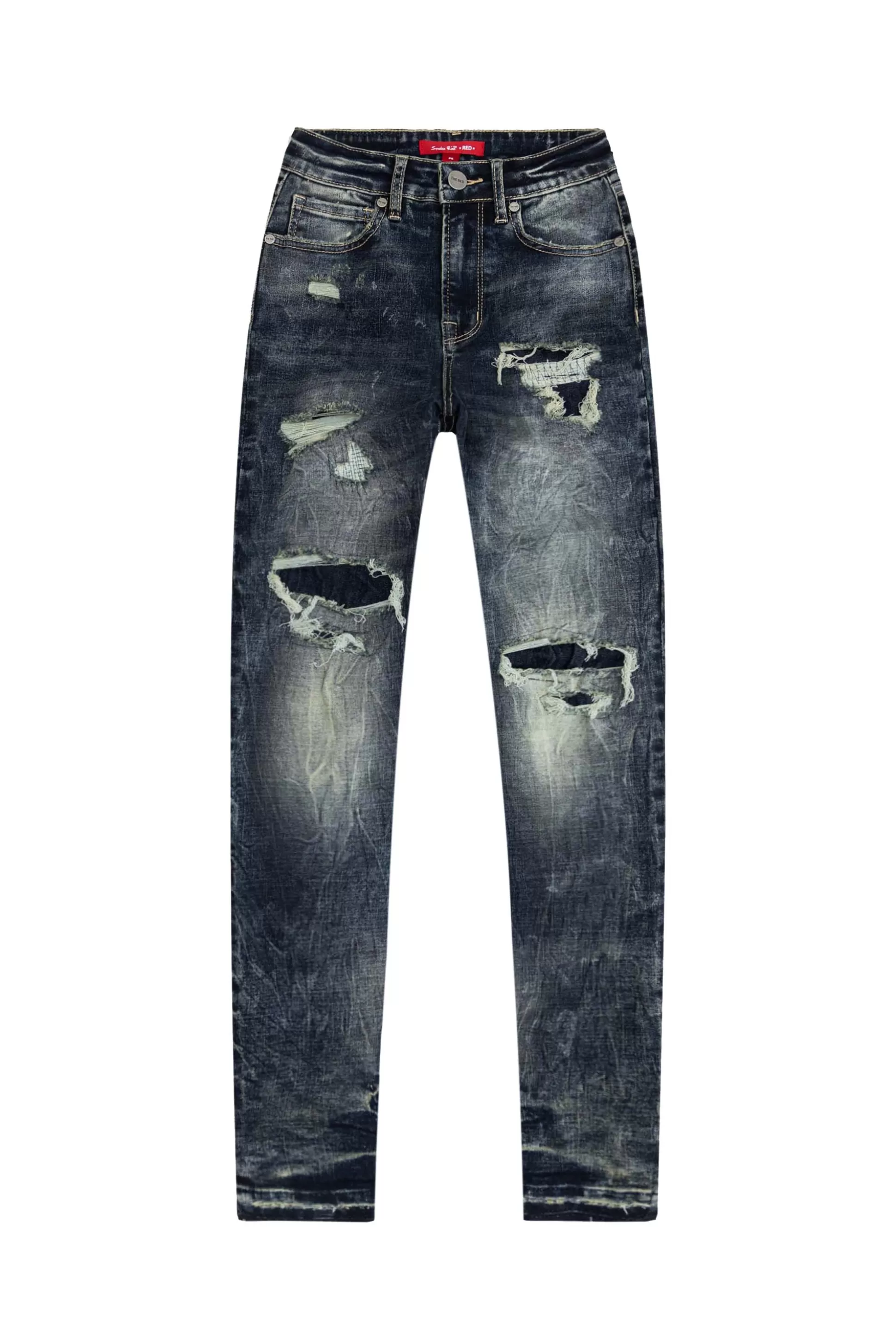 Smoke Rise Heavy Ripoff Basic Denim Pants New Heaven Blue Shop