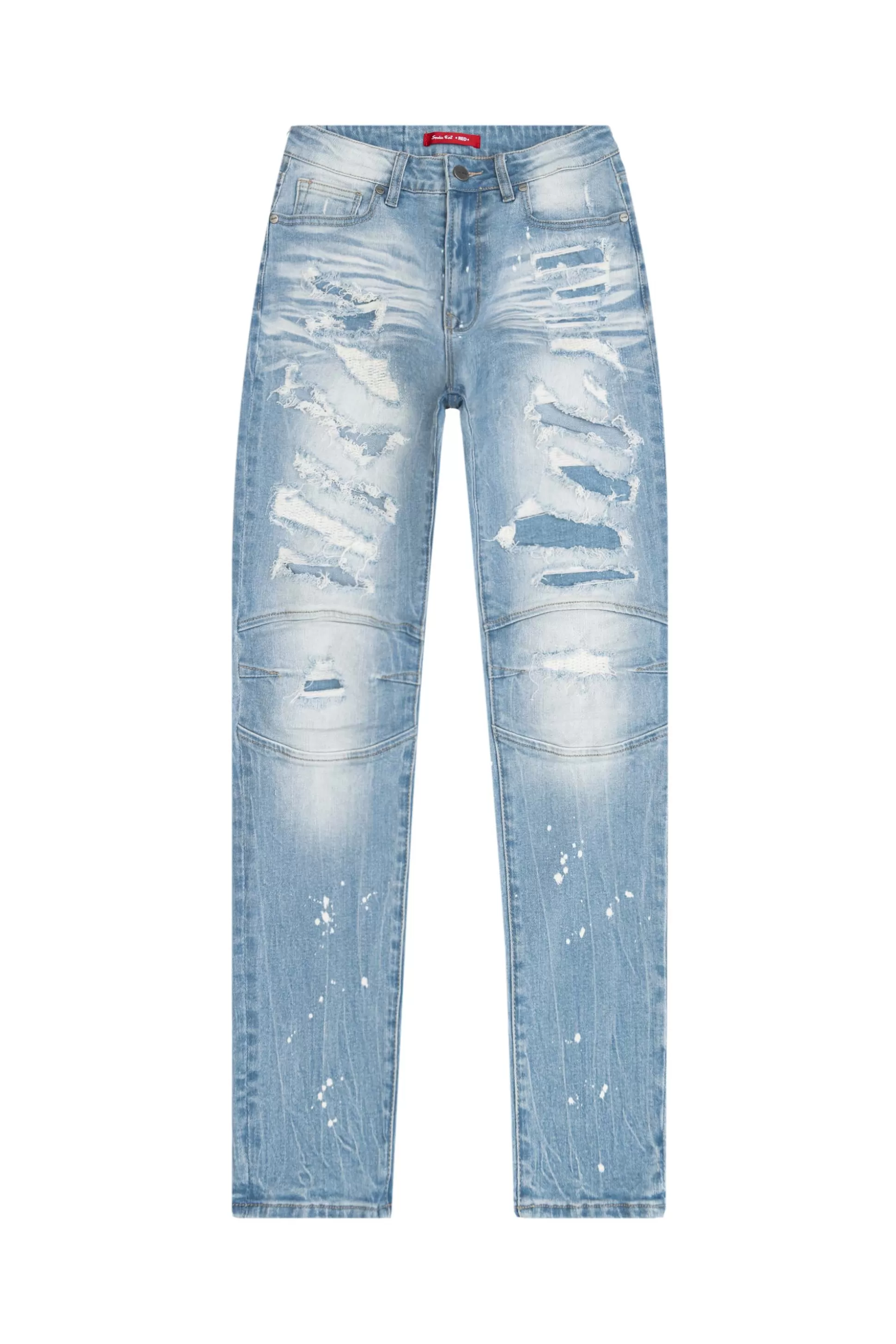 Smoke Rise Heavy Ripoff Semi Basic Denim Pants Speckle Blue Online