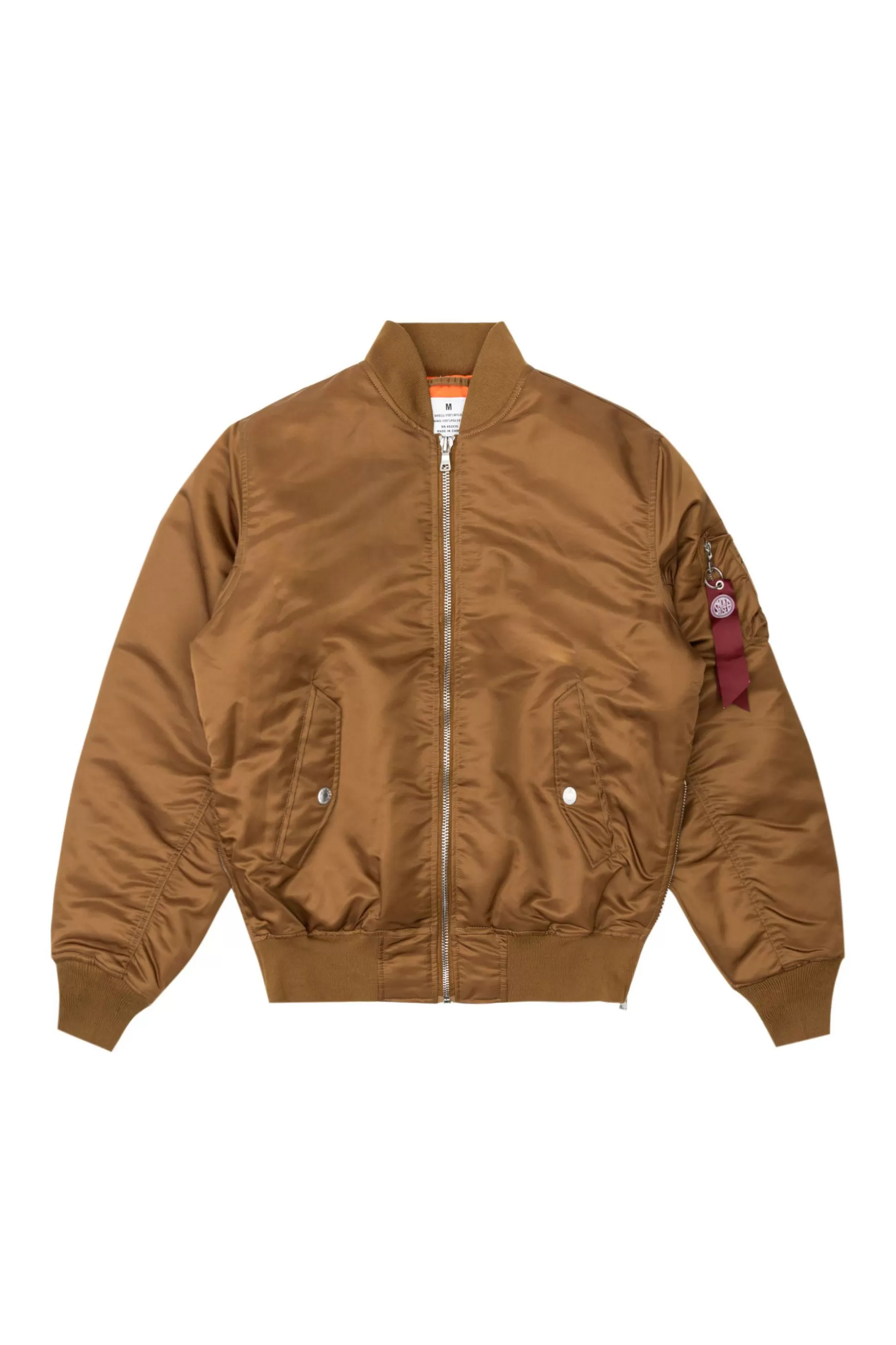 Smoke Rise Mens Ma1 Jacket Golden Brown Best Sale