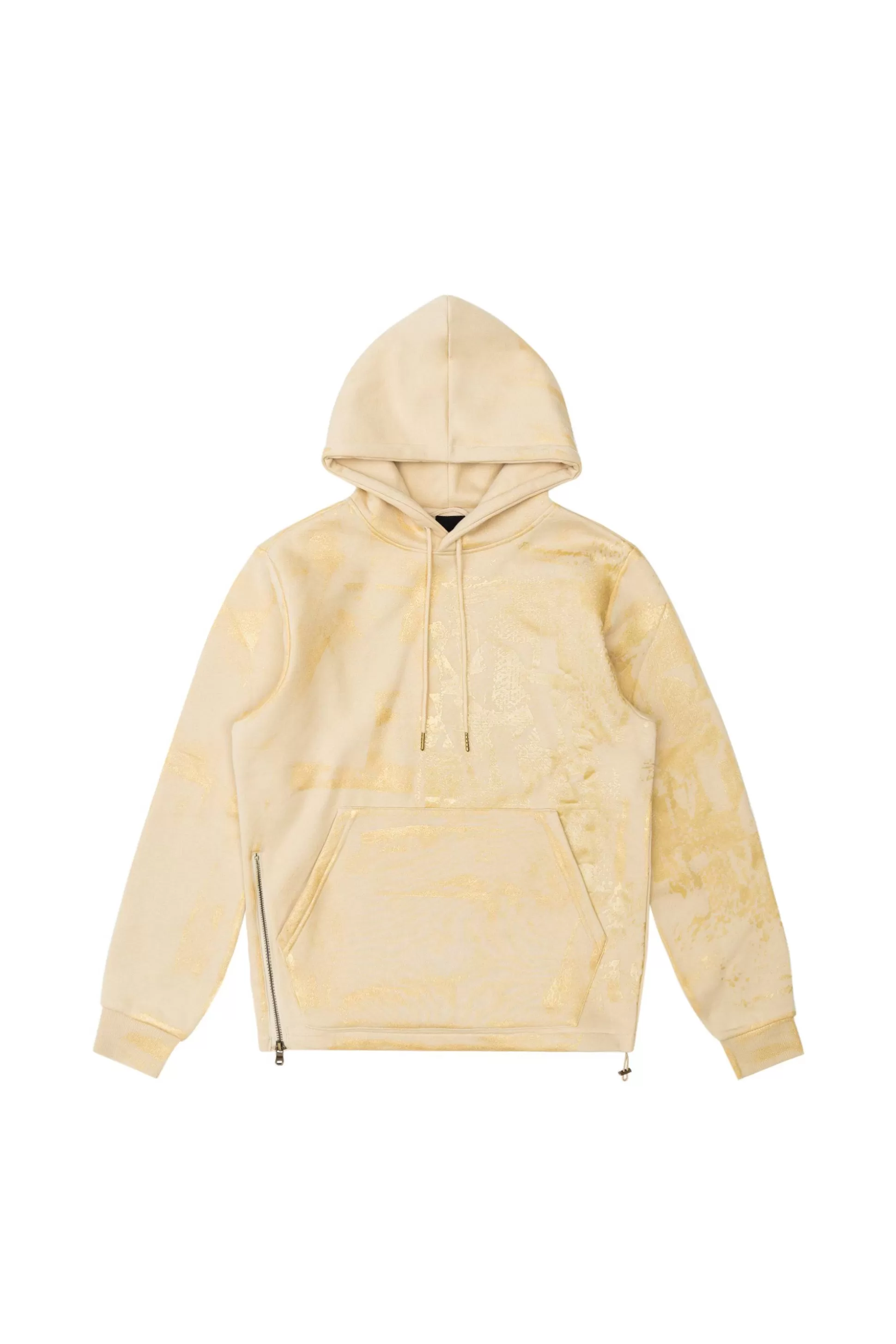 Smoke Rise Metallic Print Hoodie Fawn Hot