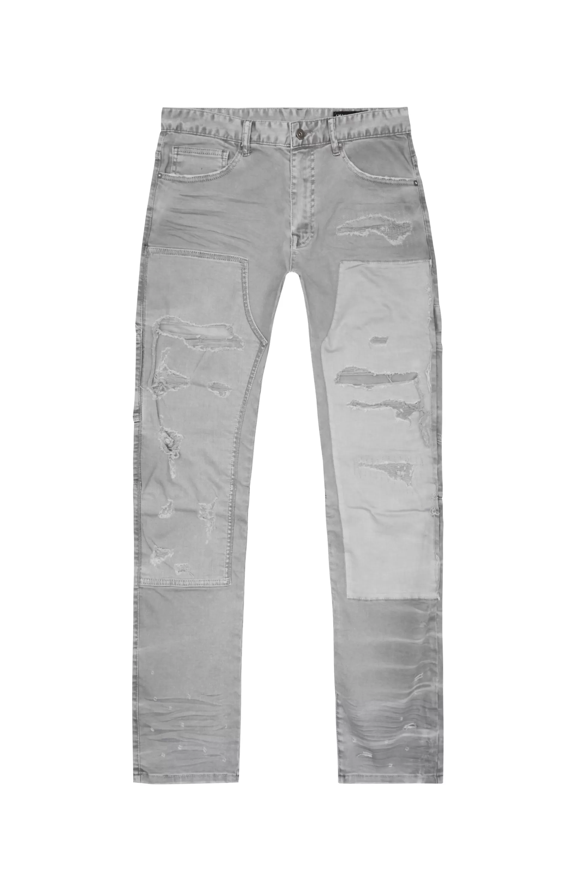 Smoke Rise Mixed Media Double Knee Twill Pants Light Grey Fashion