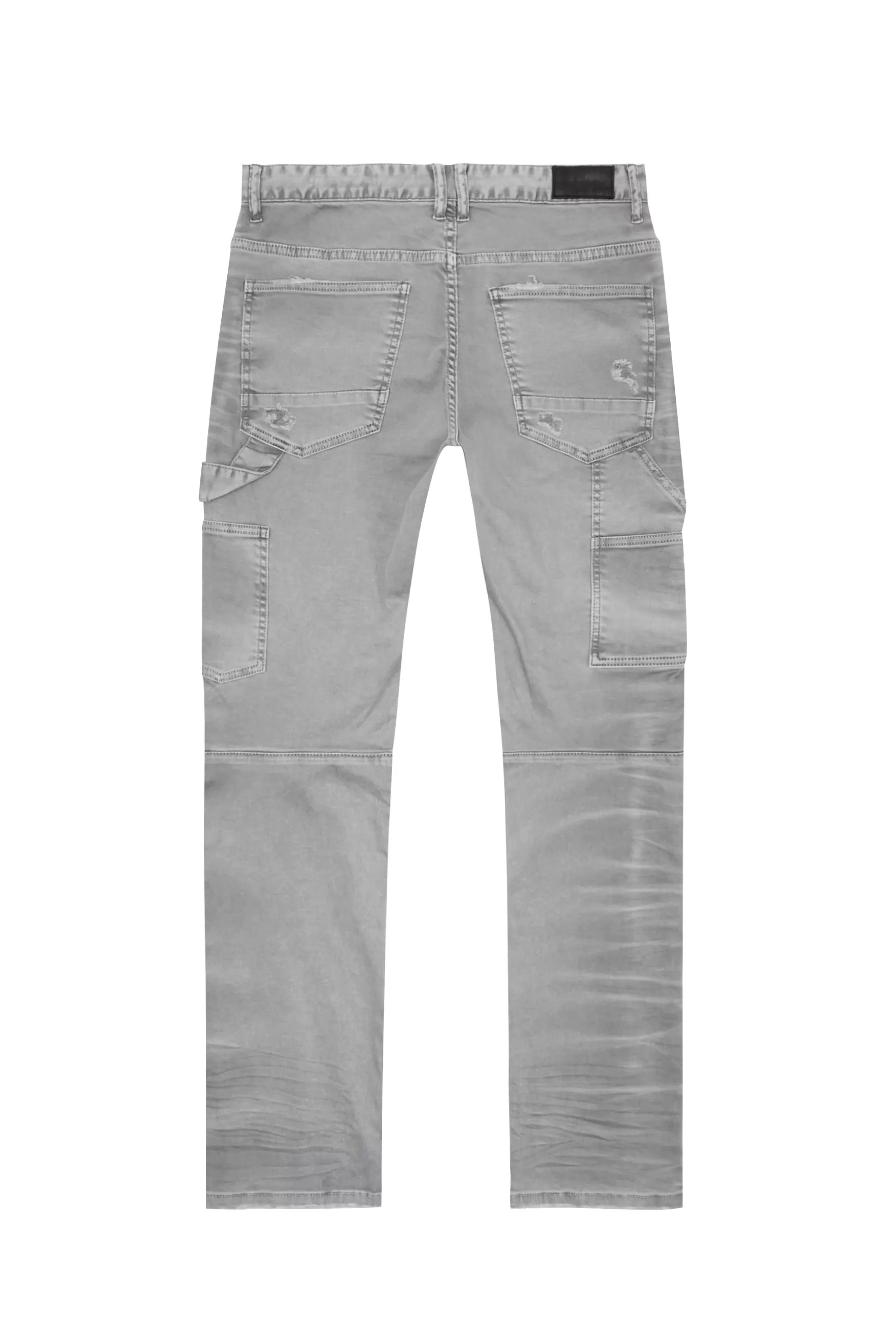 Smoke Rise Mixed Media Double Knee Twill Pants Light Grey Fashion