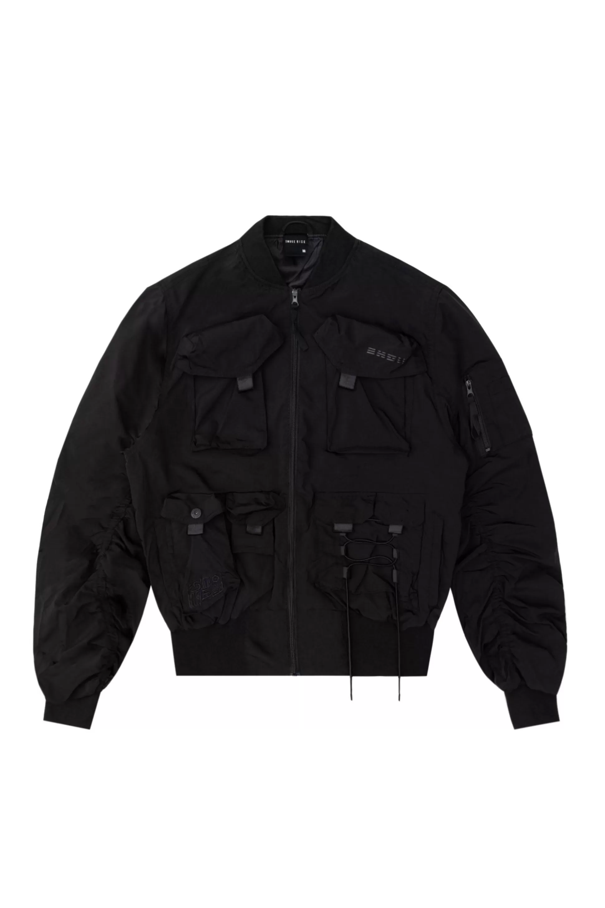 Smoke Rise Mixed Media Utility Jacket Black Store