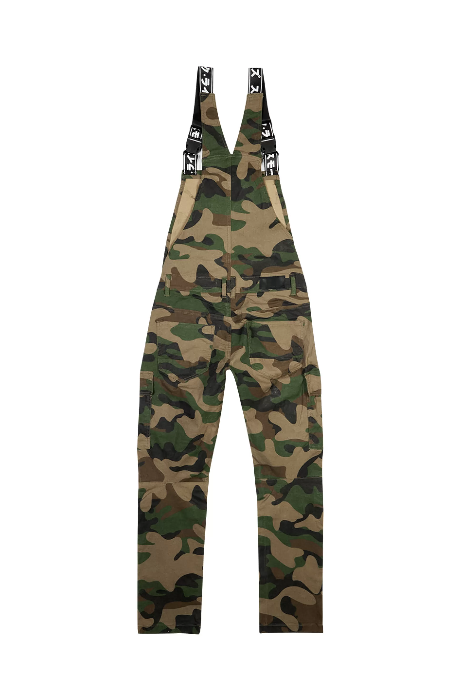 Smoke Rise Multi Cargo Fashion Twill Overalls Wood Camo Sale