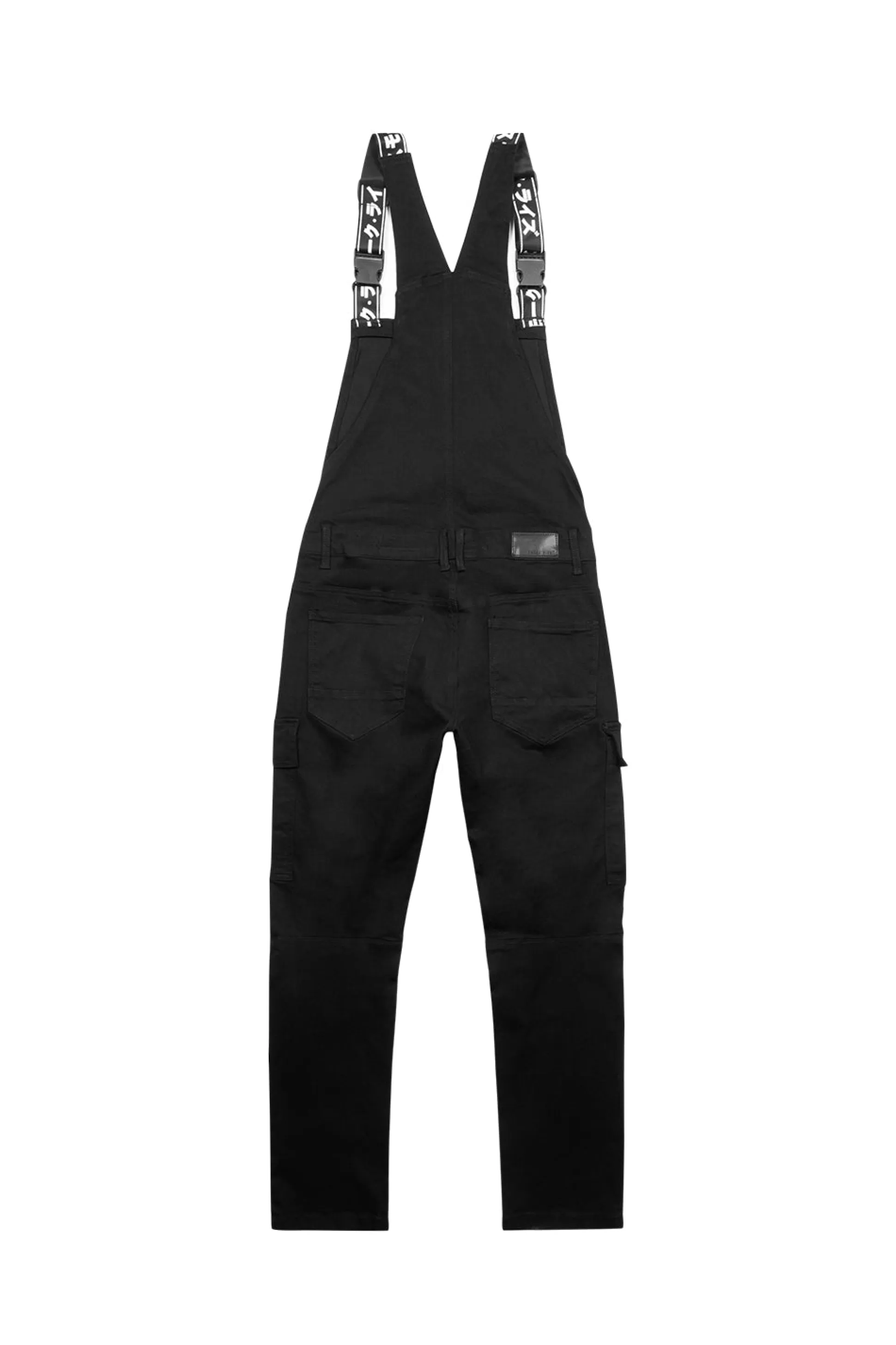 Smoke Rise Multi Cargo Fashion Twill Overalls Black Store