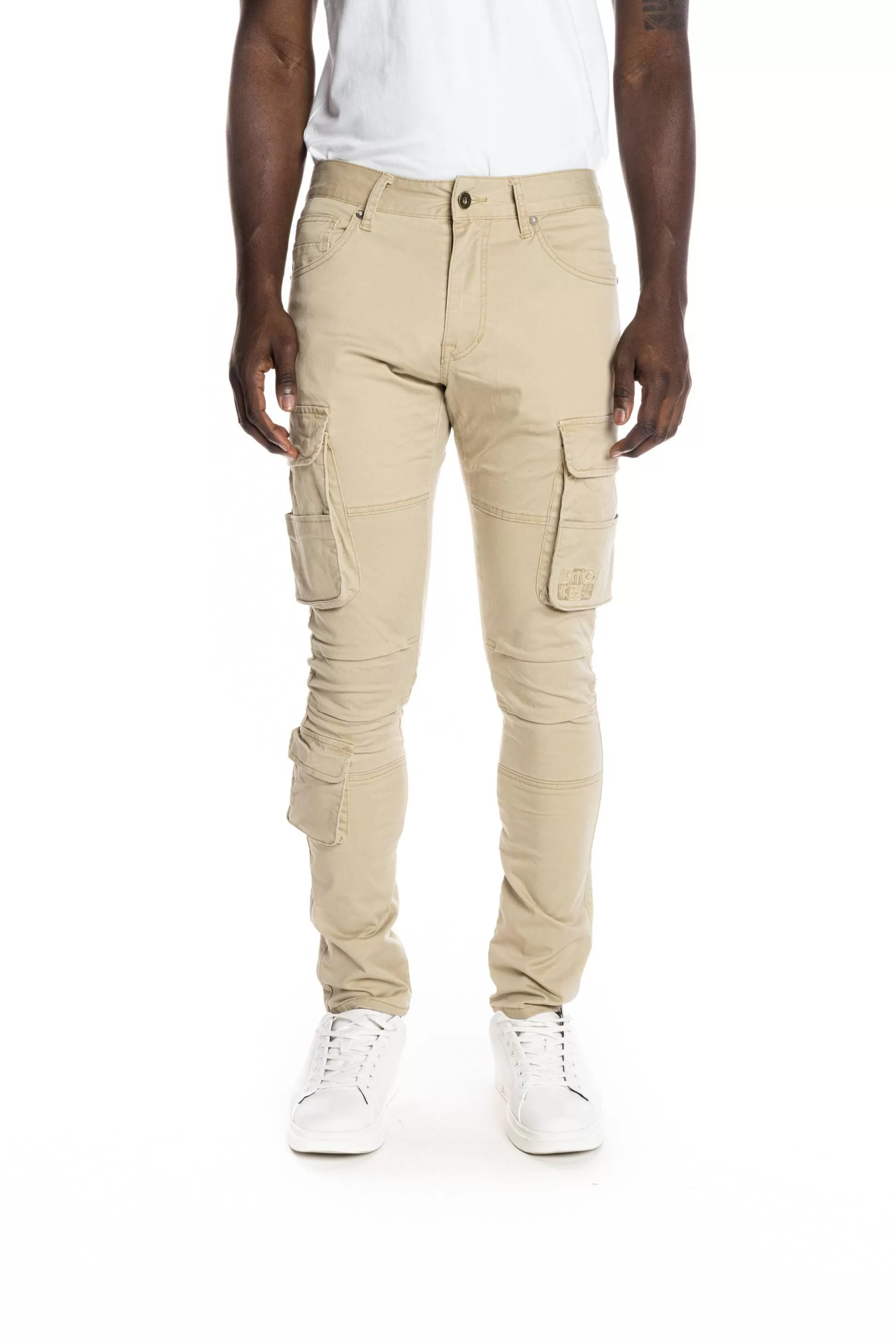 Smoke Rise Multipocket Cargo Twill Pants Khaki Cheap