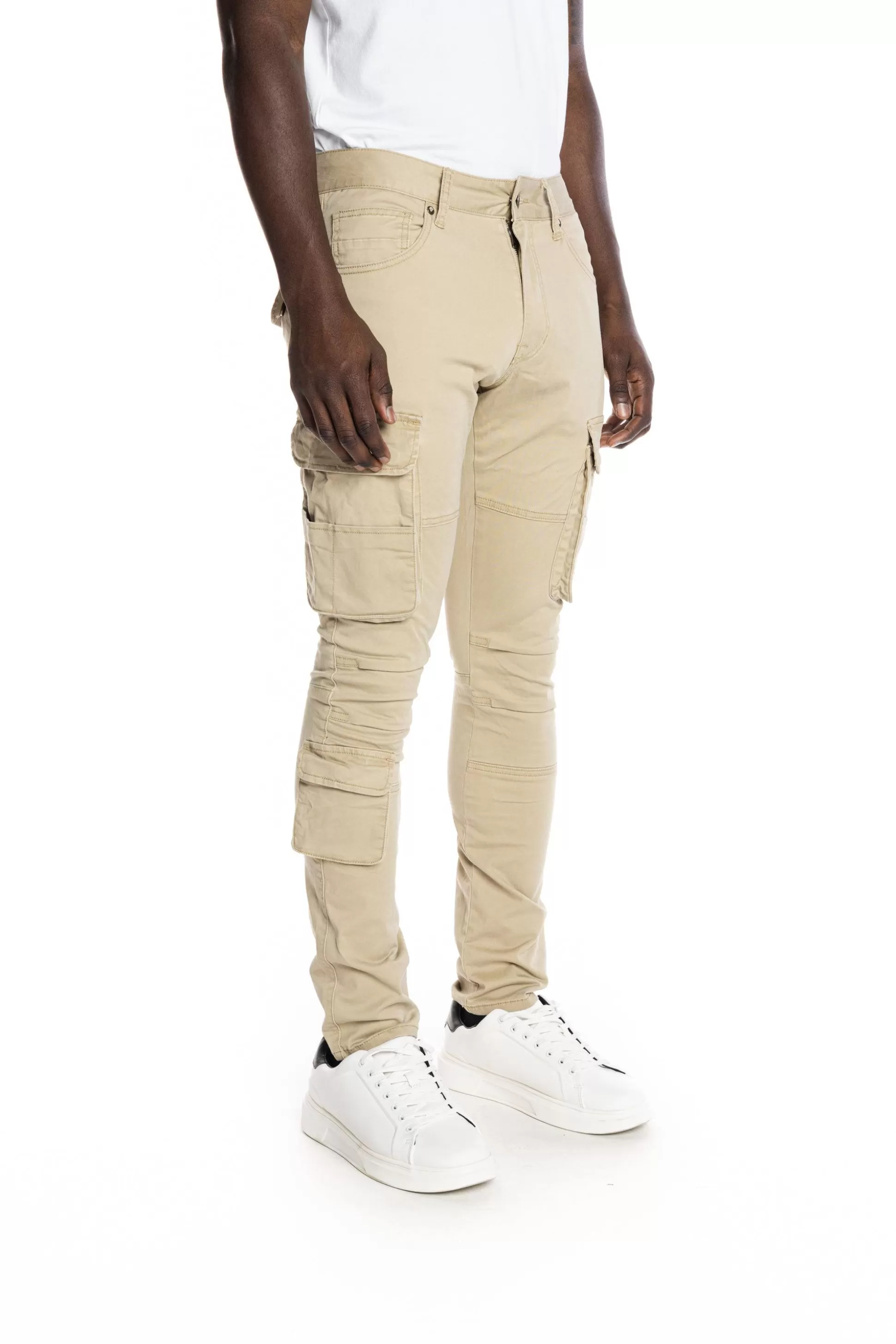 Smoke Rise Multipocket Cargo Twill Pants Khaki Cheap