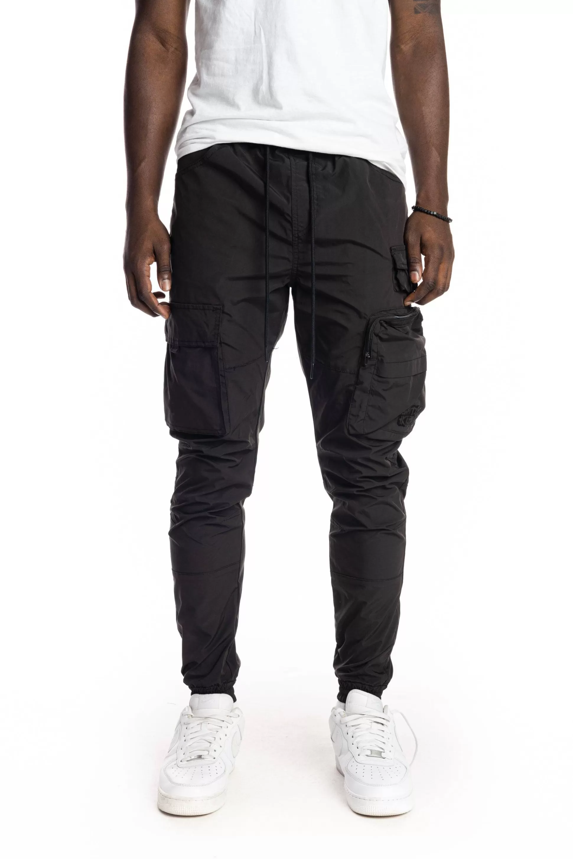 Smoke Rise Multipocket Cargo Windbreaker Pant Black Store