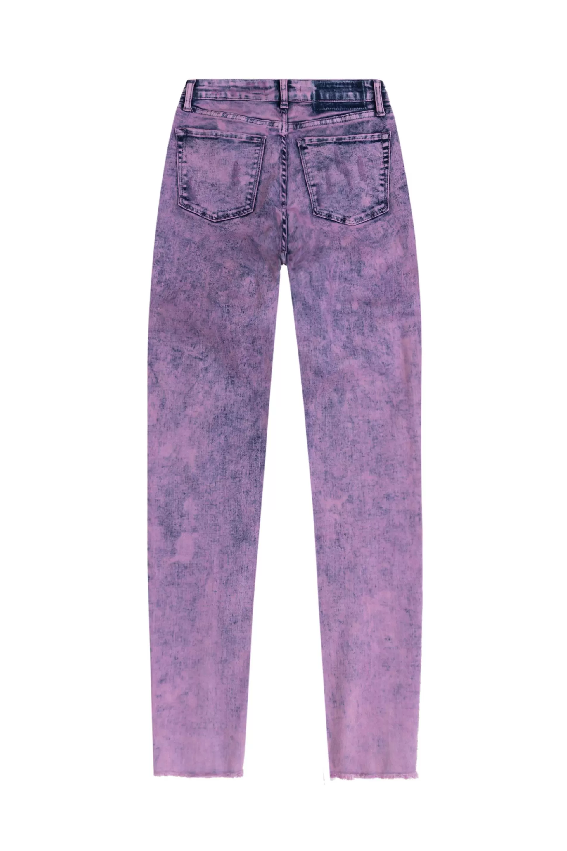 Smoke Rise Over Dyed Fashion Denim Pants Retro Violet Store