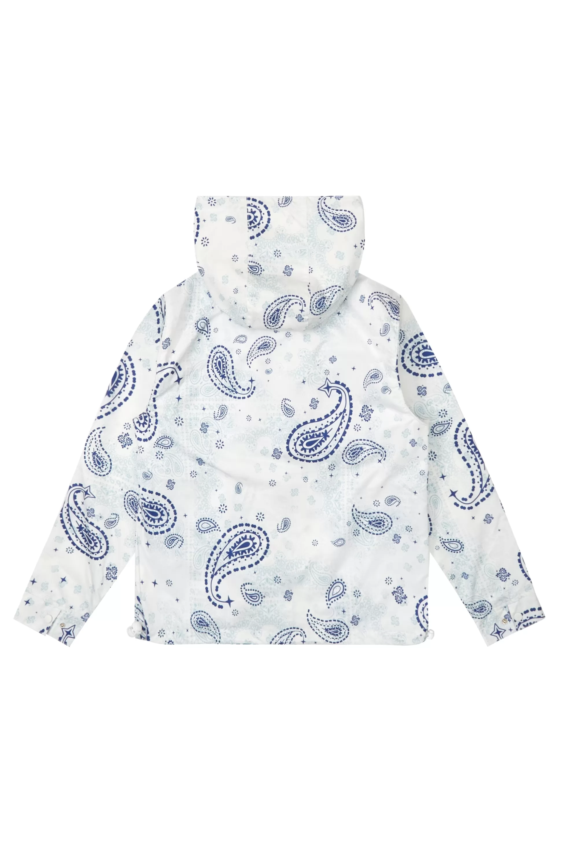 Smoke Rise Paisley Full Zip Windbreaker Jacket Blue Fashion