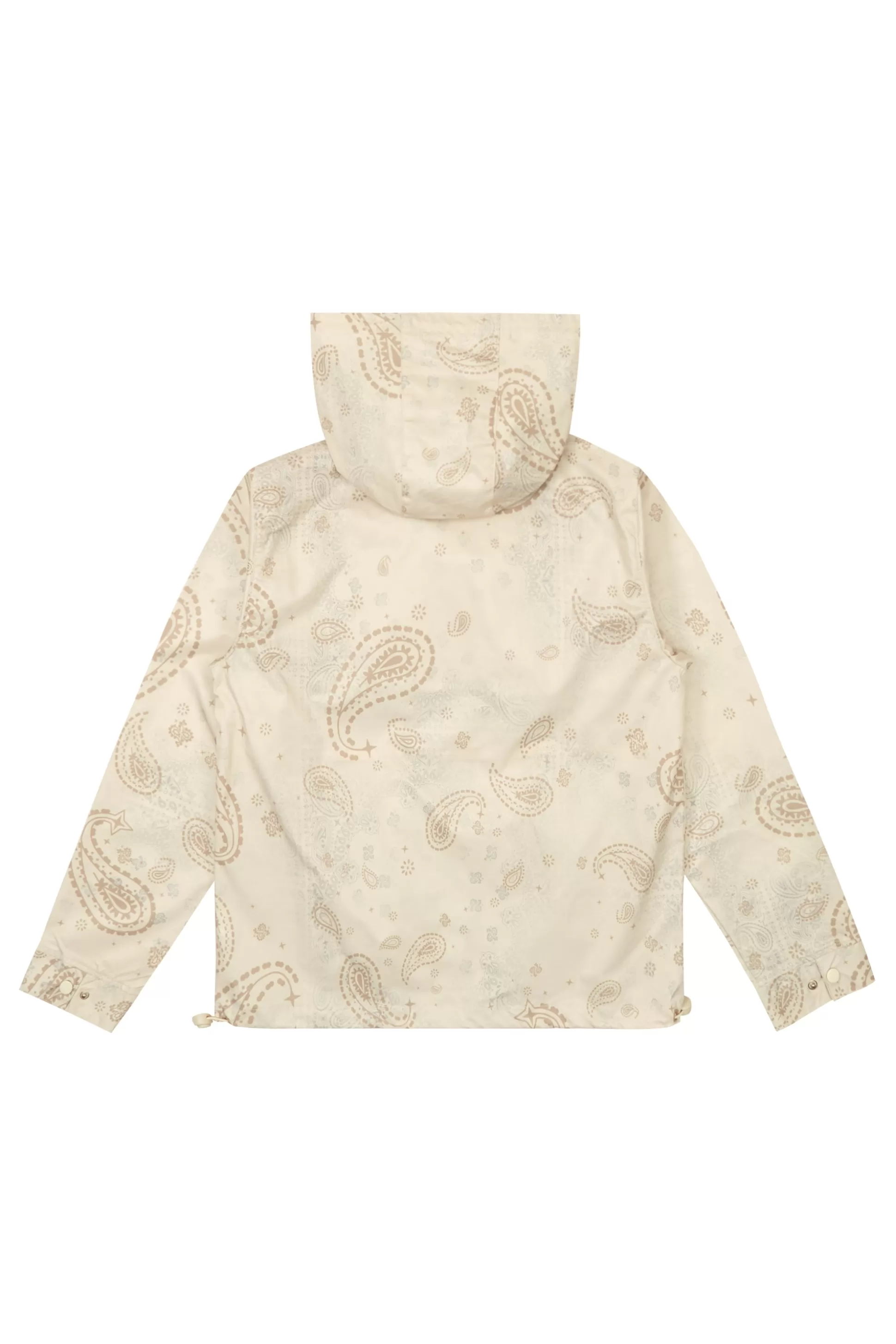 Smoke Rise Paisley Full Zip Windbreaker Jacket Latte Hot