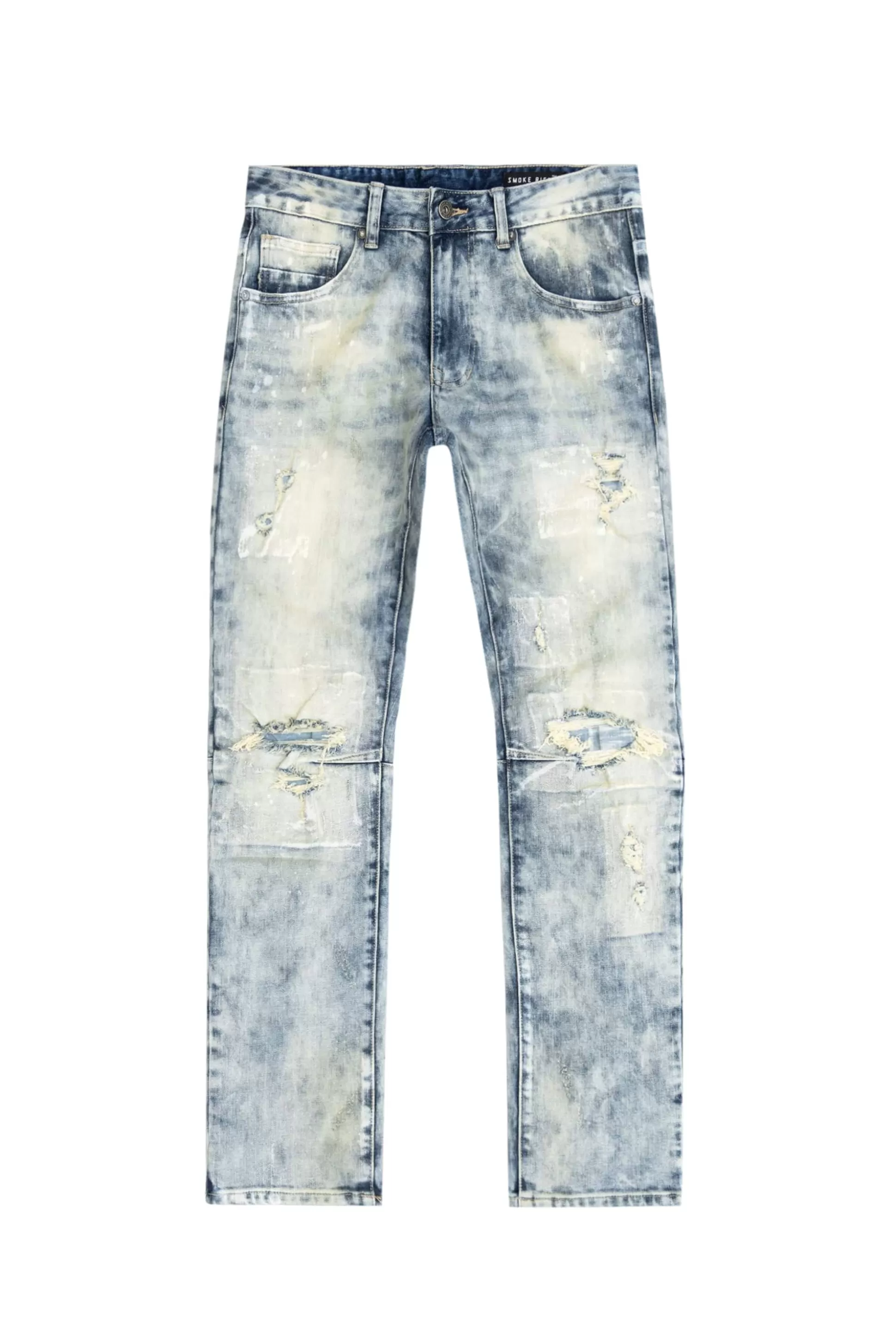 Smoke Rise Patch Washed Jeans Mojave Blue Store