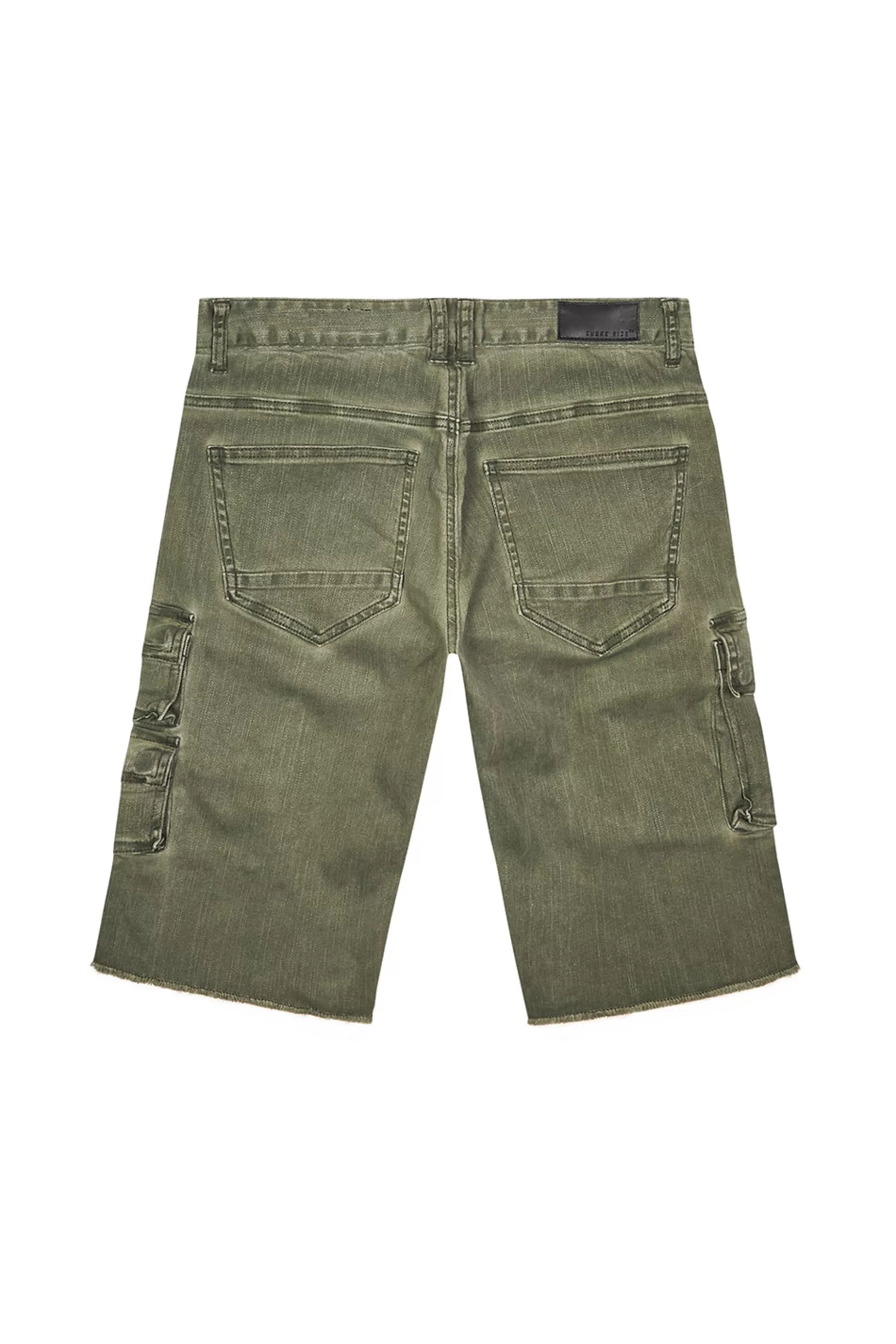 Smoke Rise Pigment Dyed Twill Utility Shorts Vintage Army Green Cheap