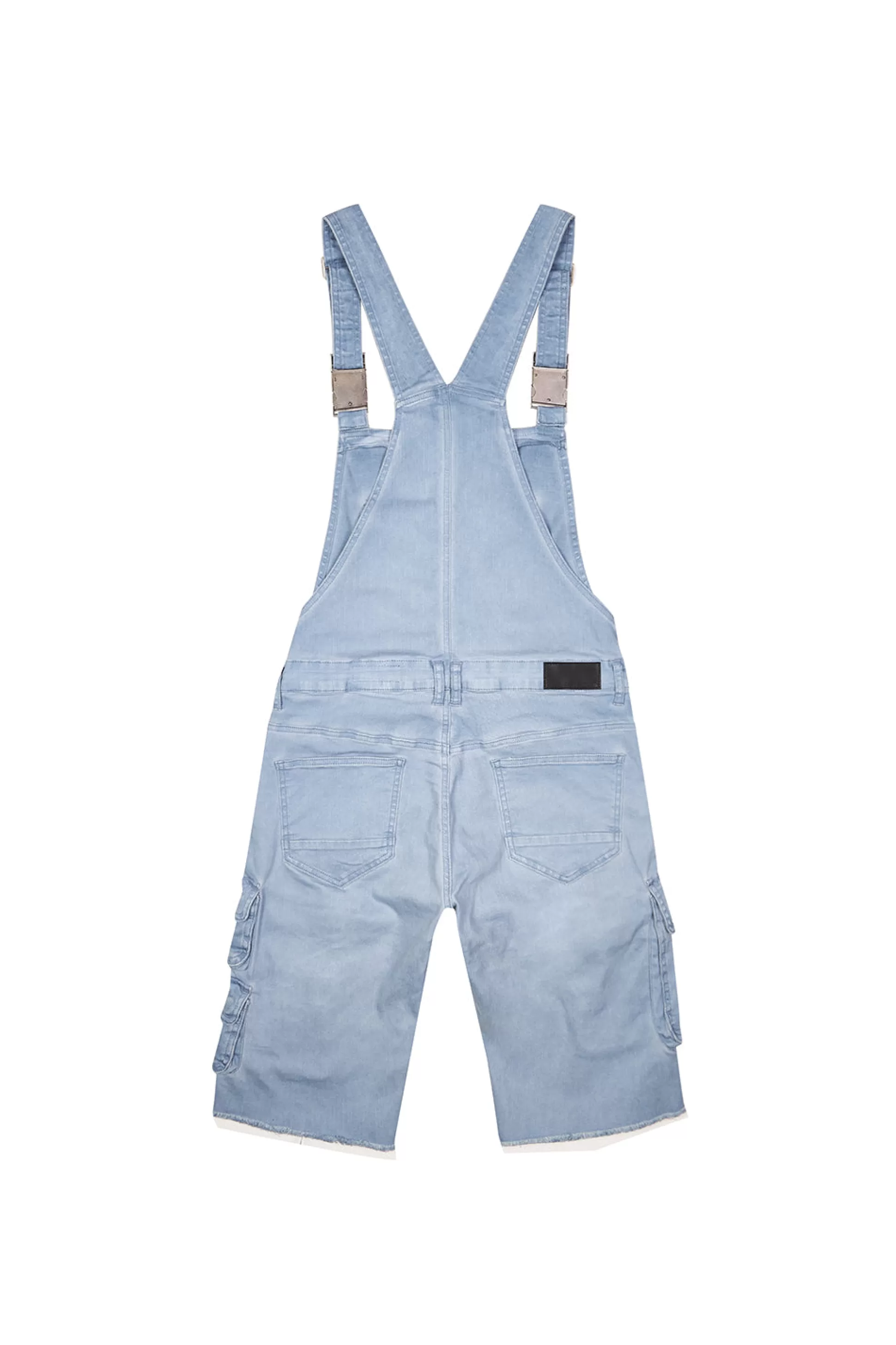 Smoke Rise Pigment Dyed Utility Twill Overall Shorts Dusty Seabreeze Outlet