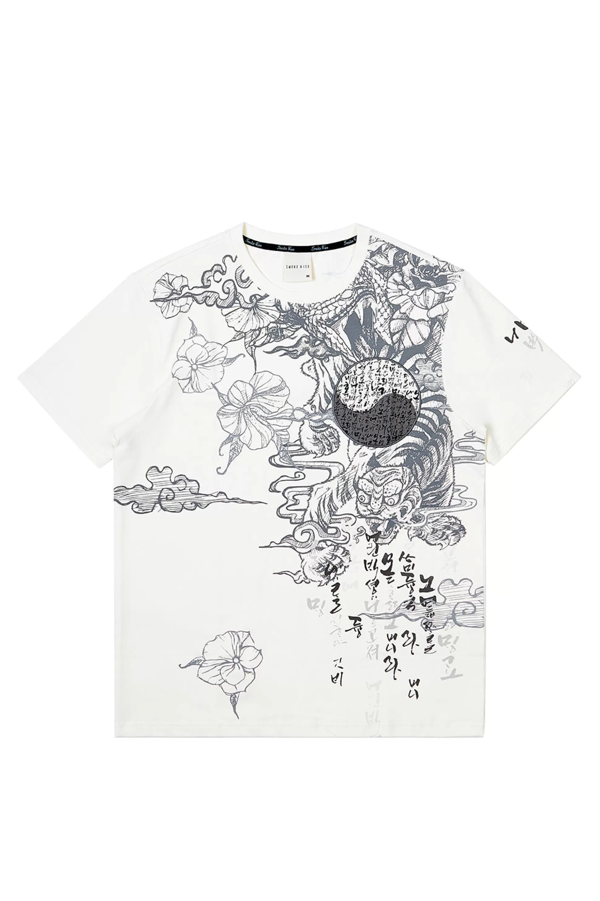 Smoke Rise Printed Tattoo Tee Shirt Ecru Shop