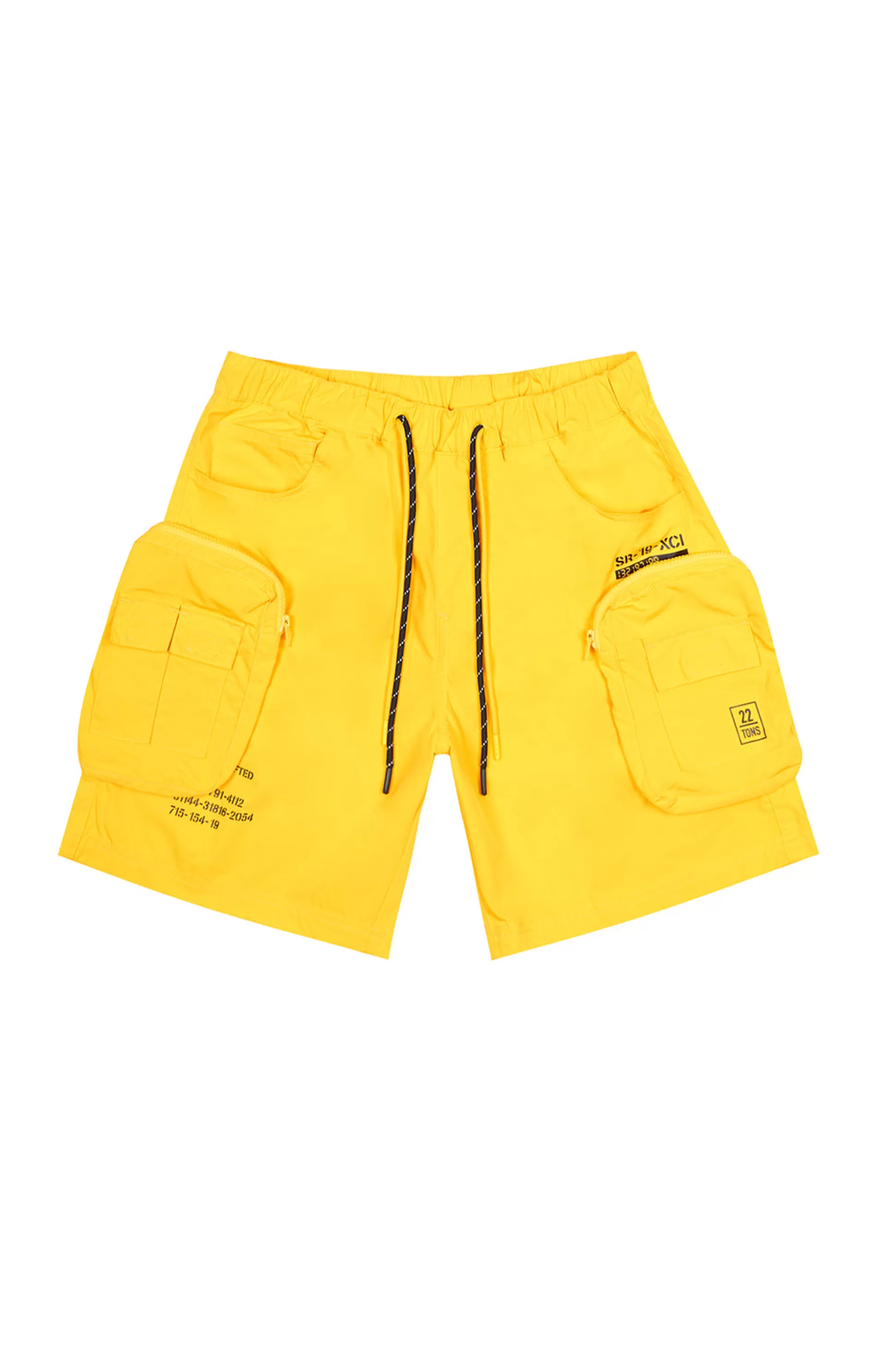 Smoke Rise Printed Utility Lounge Windbreaker Shorts Canary Fashion