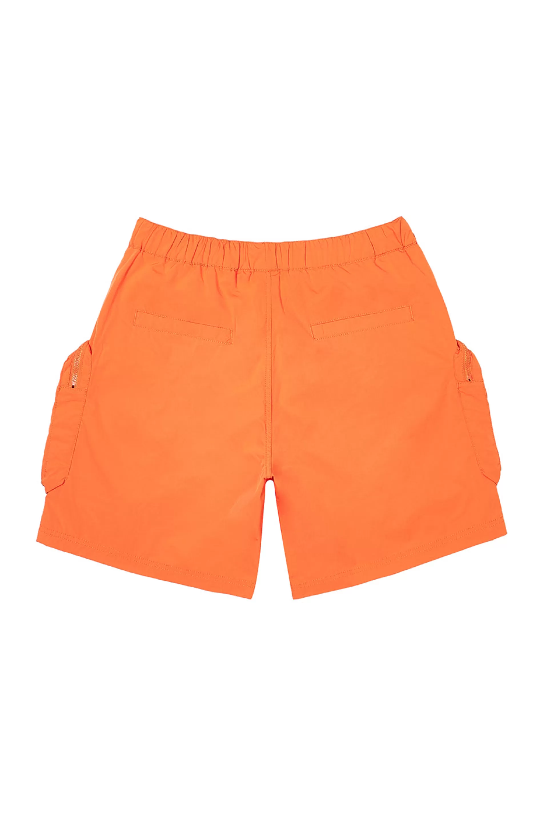 Smoke Rise Printed Utility Lounge Windbreaker Shorts Orange Flash Sale