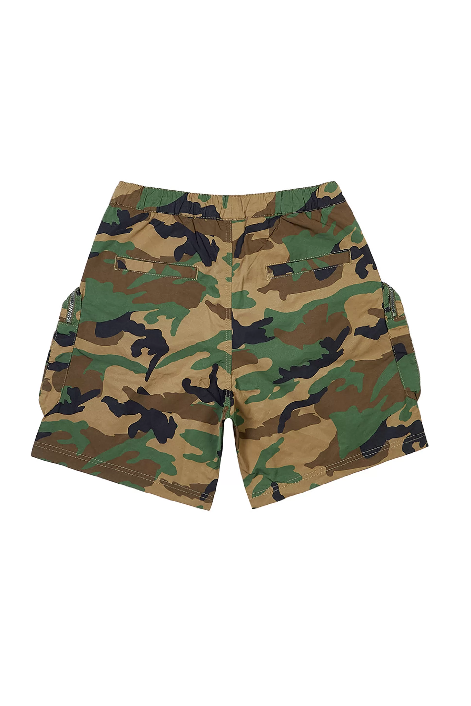 Smoke Rise Printed Utility Lounge Windbreaker Shorts Wood Camo Hot