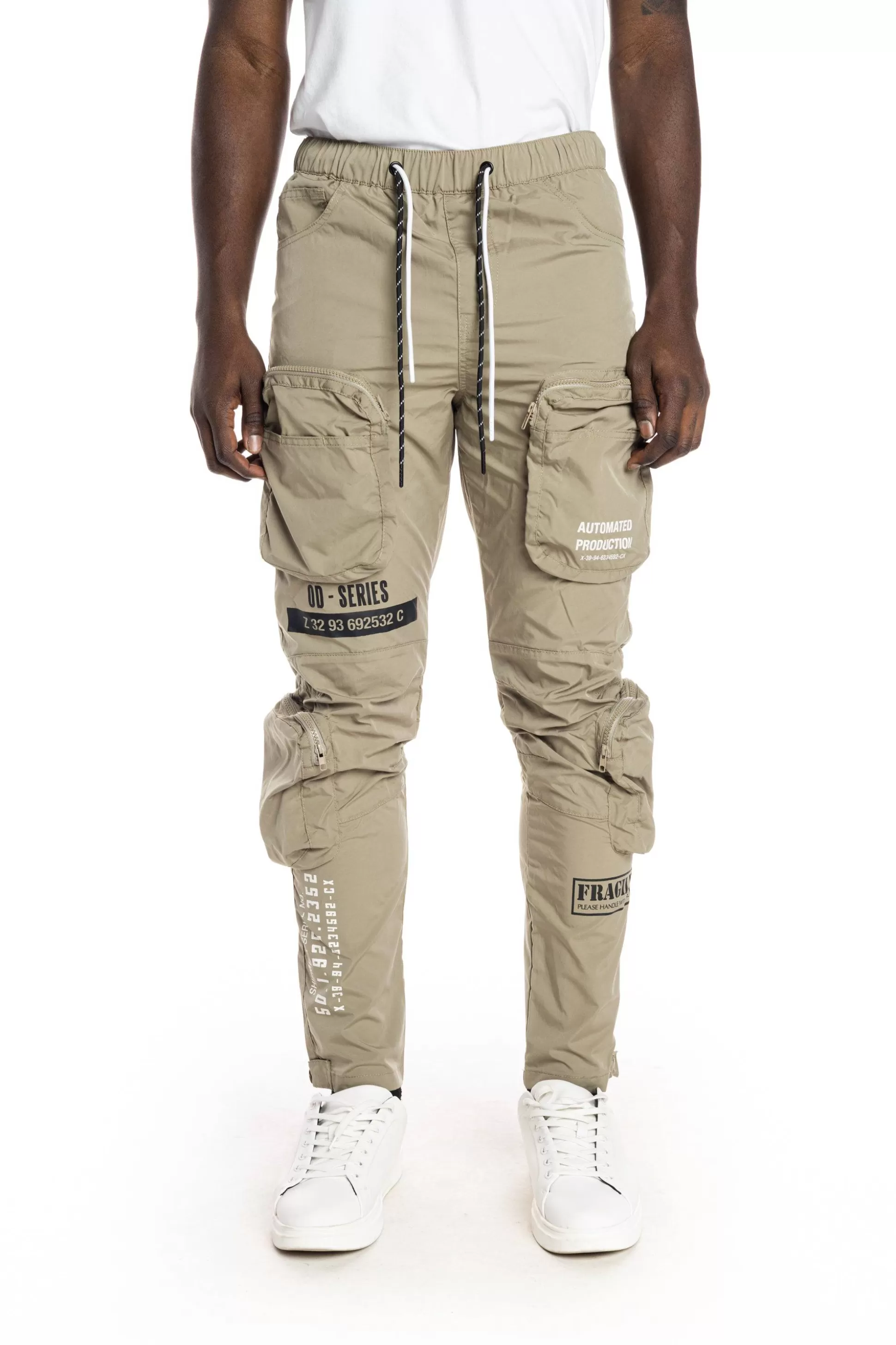 Smoke Rise Printed Utility Pants Light Olive Cheap