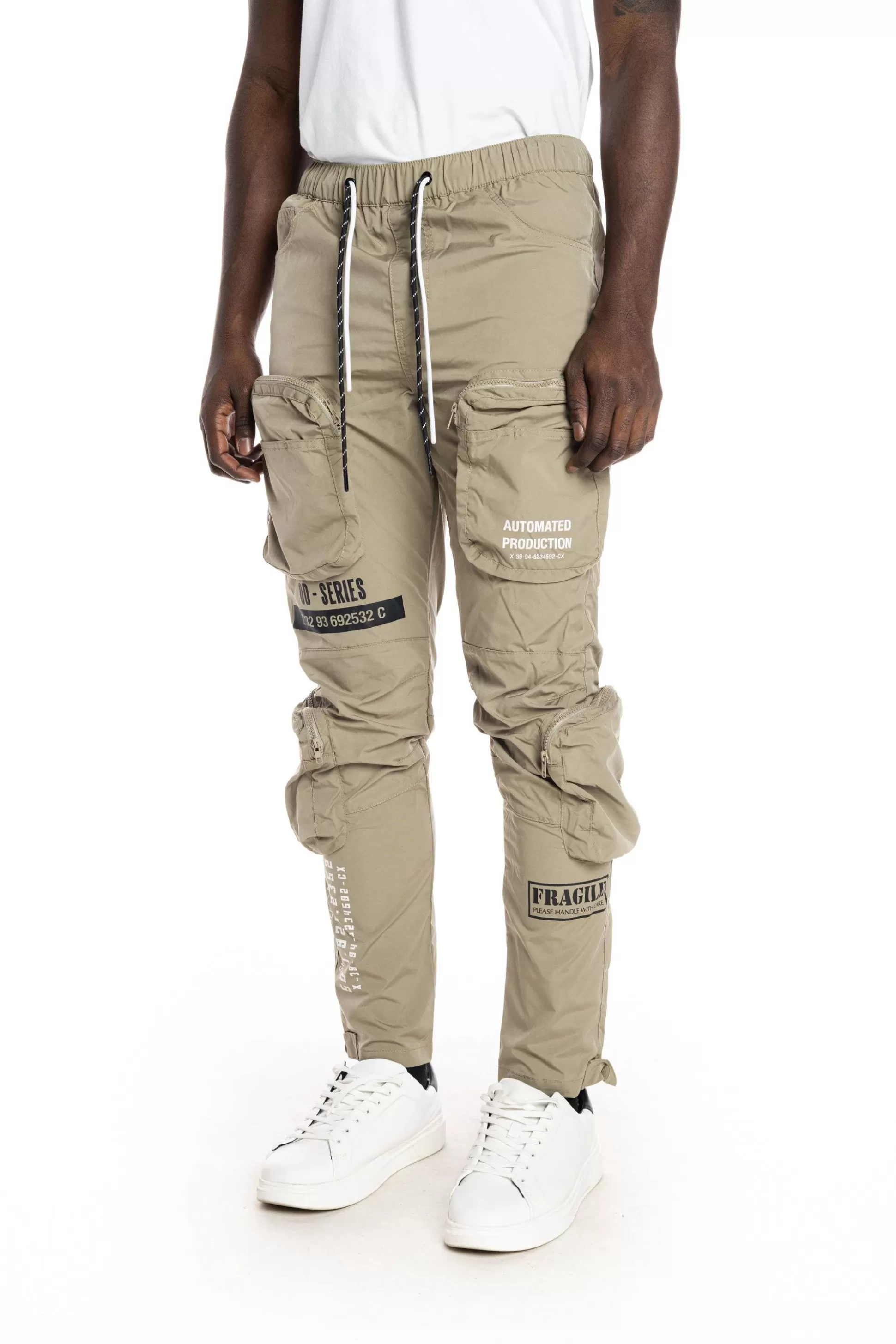 Smoke Rise Printed Utility Pants Light Olive Cheap