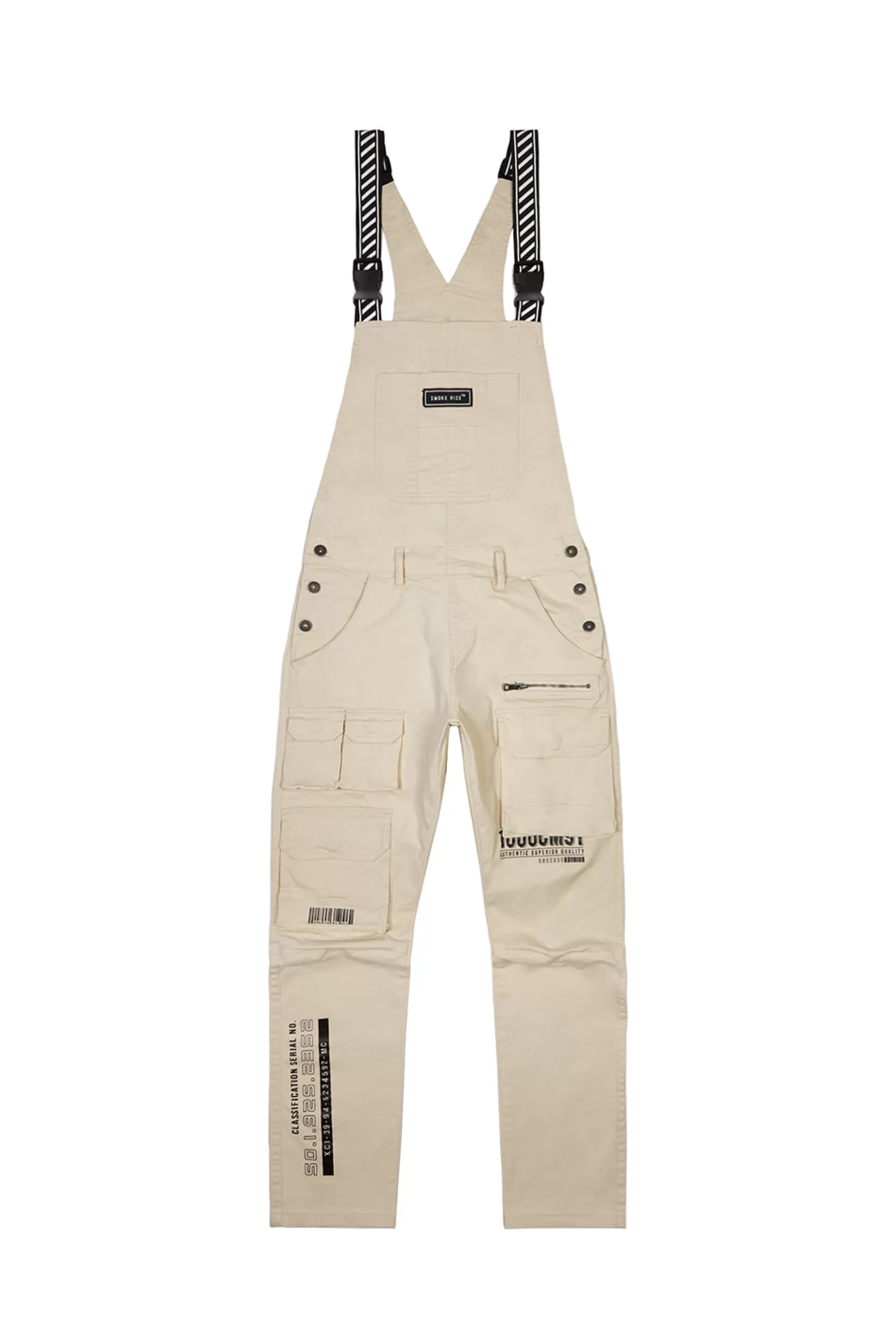 Smoke Rise Printed Utility Twill Cargo Overalls Latte Shop