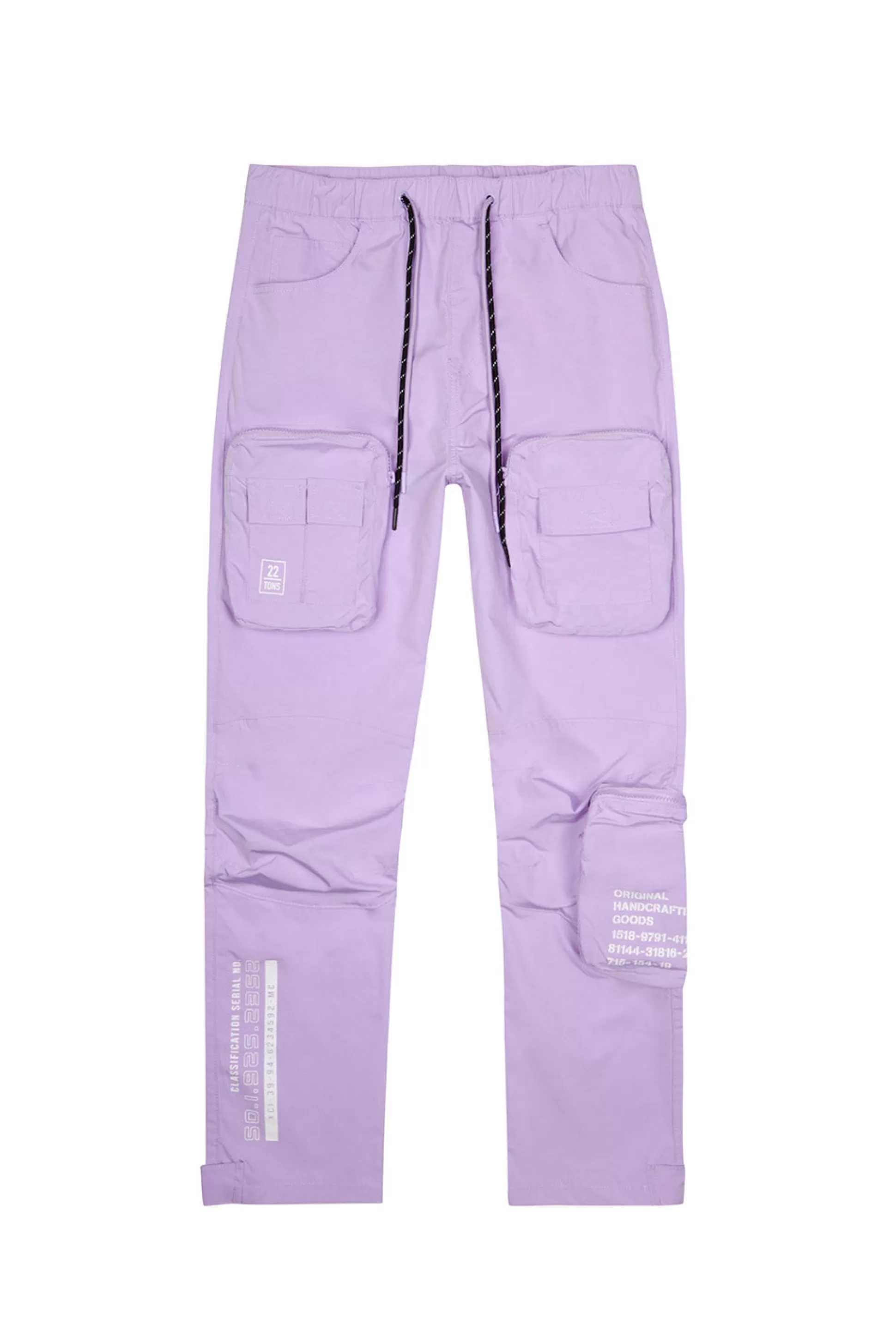 Smoke Rise Printed Utility Windbreaker Joggers Violet Clearance