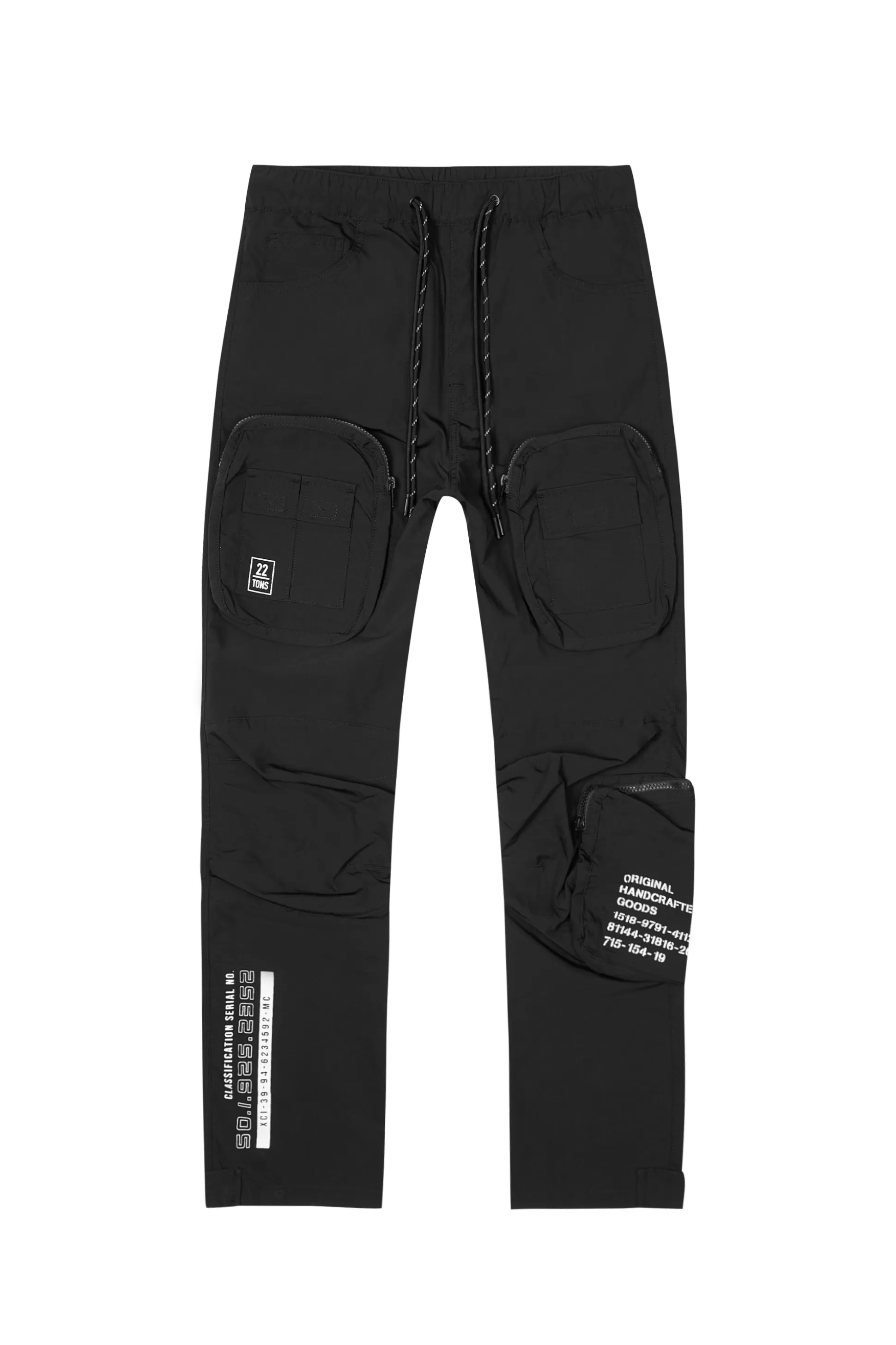 Smoke Rise Printed Utility Windbreaker Joggers Black Shop