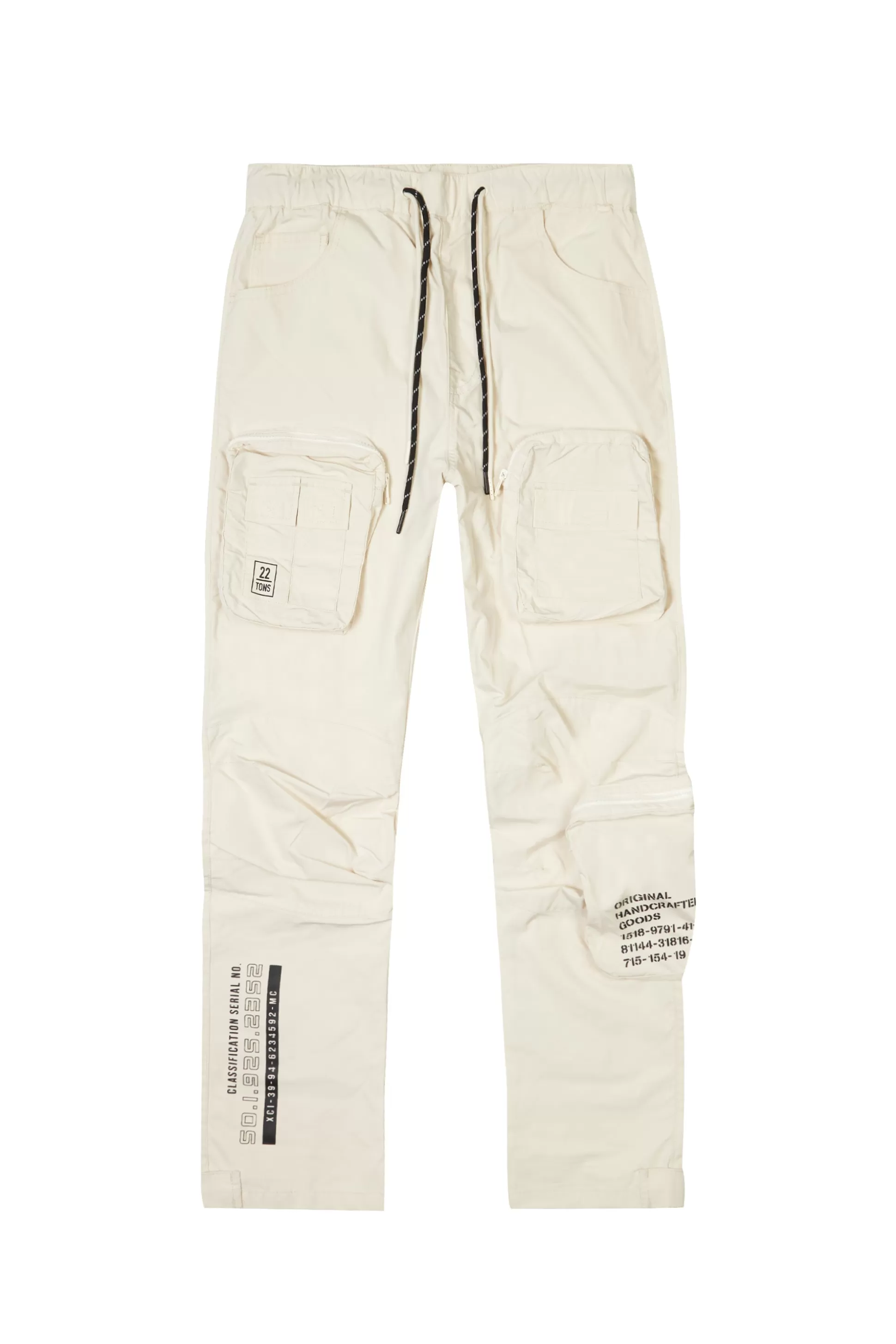 Smoke Rise Printed Utility Windbreaker Joggers Oatmeal Best Sale